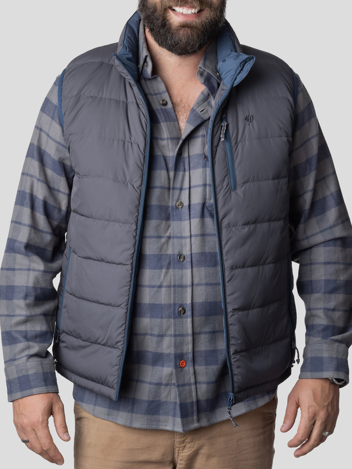 DryDown Reversible Vest - Faded Navy/Charcoal