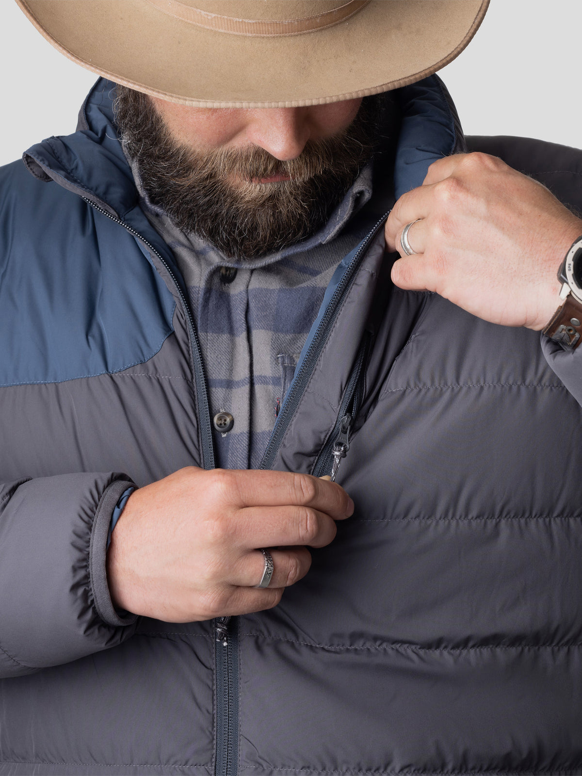 DryDown Reversible Jacket  - Charcoal/Faded Navy