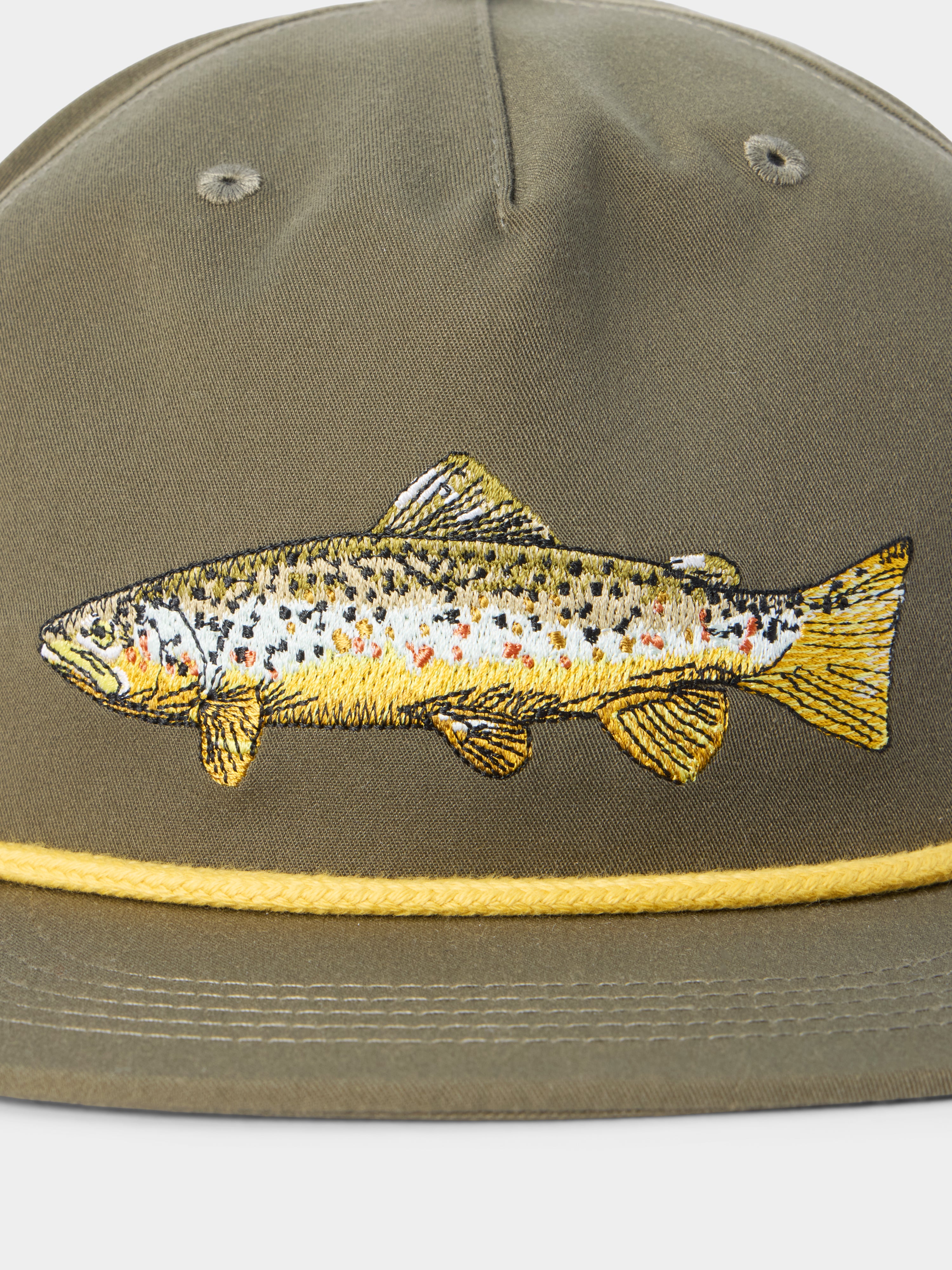 Brown Trout Hat - Military Green