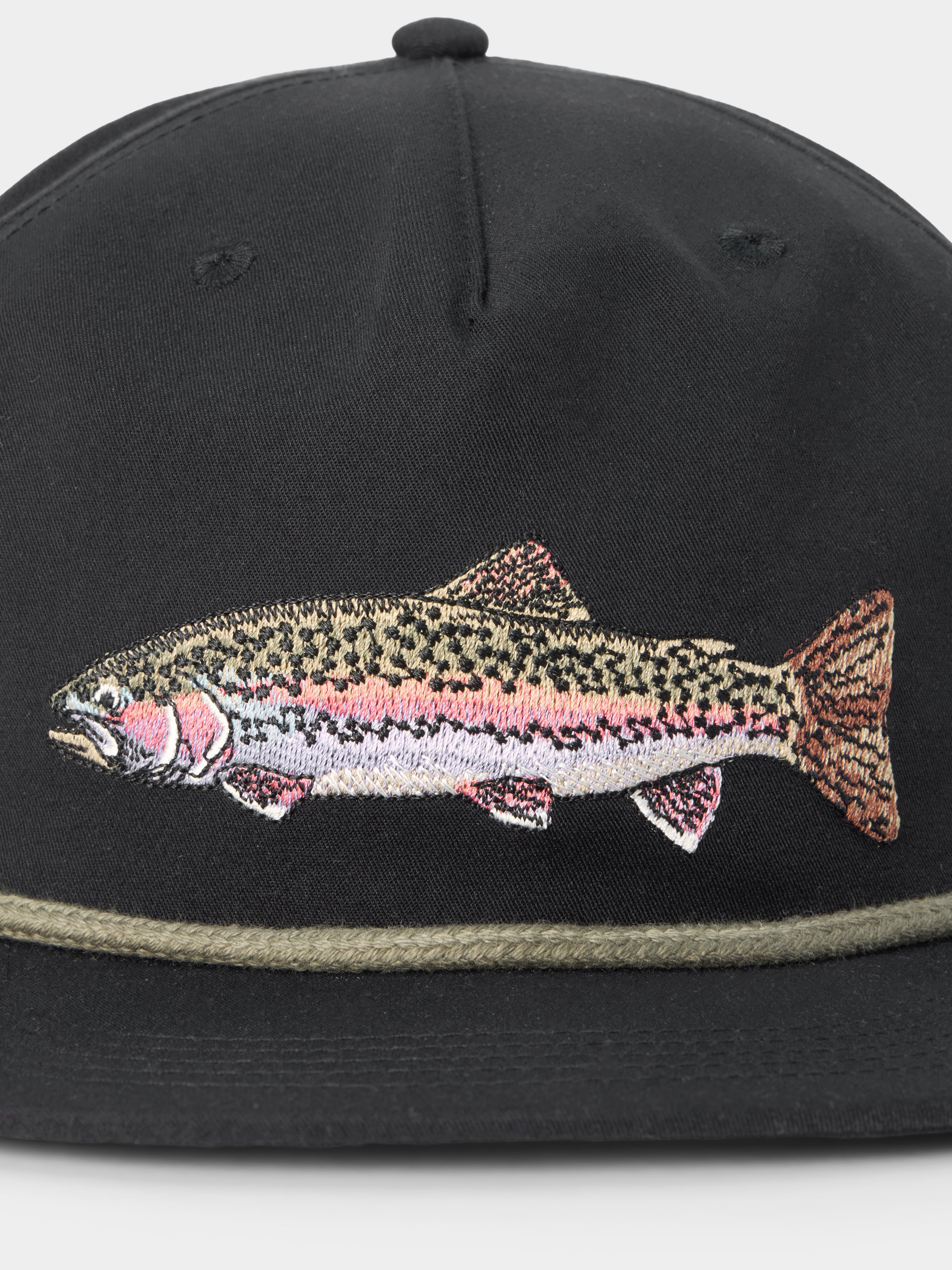 Rainbow Trout Hat - Black