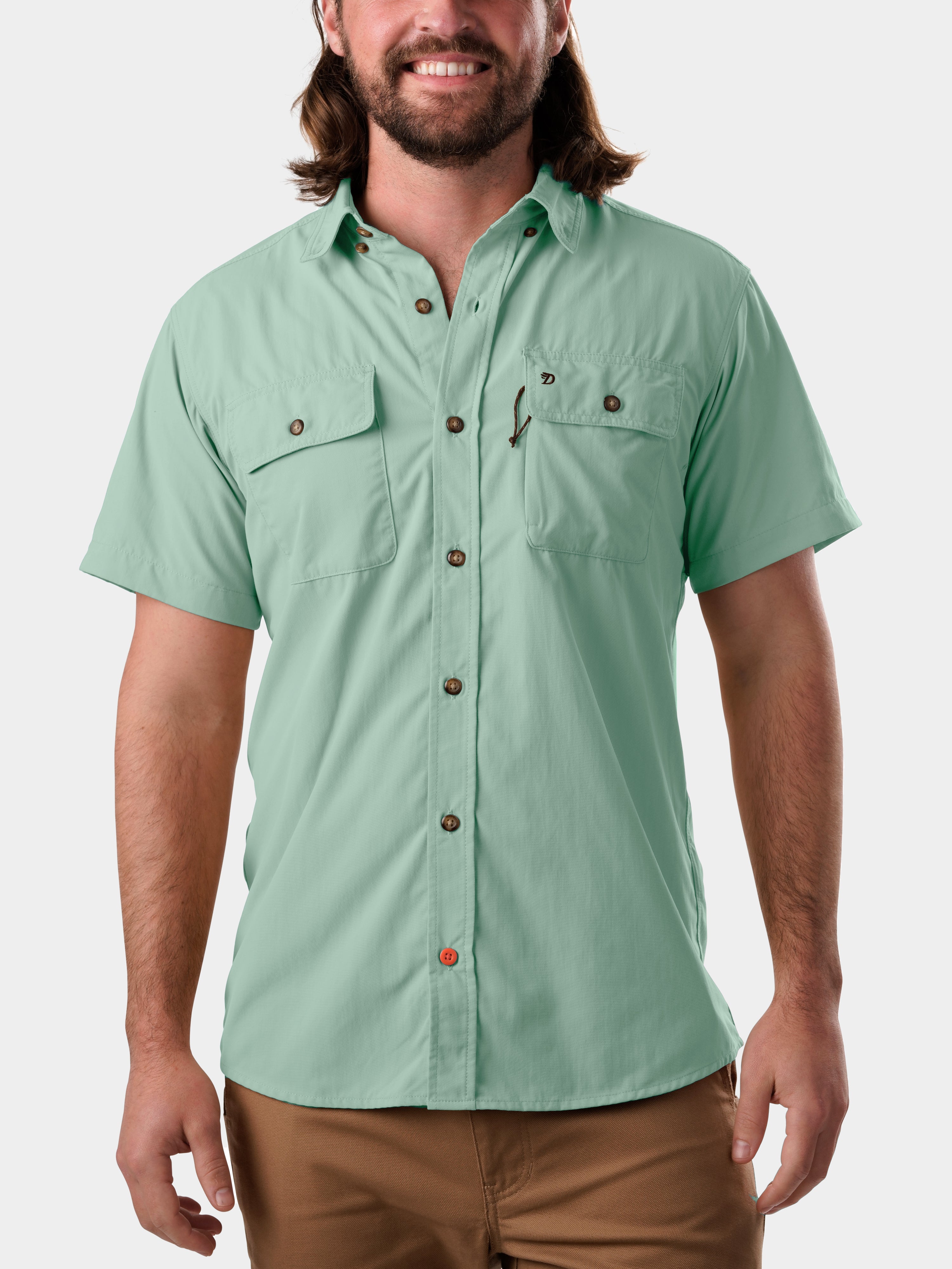 M's Lightweight Hunting Shirt Short Sleeve - Foam Green
