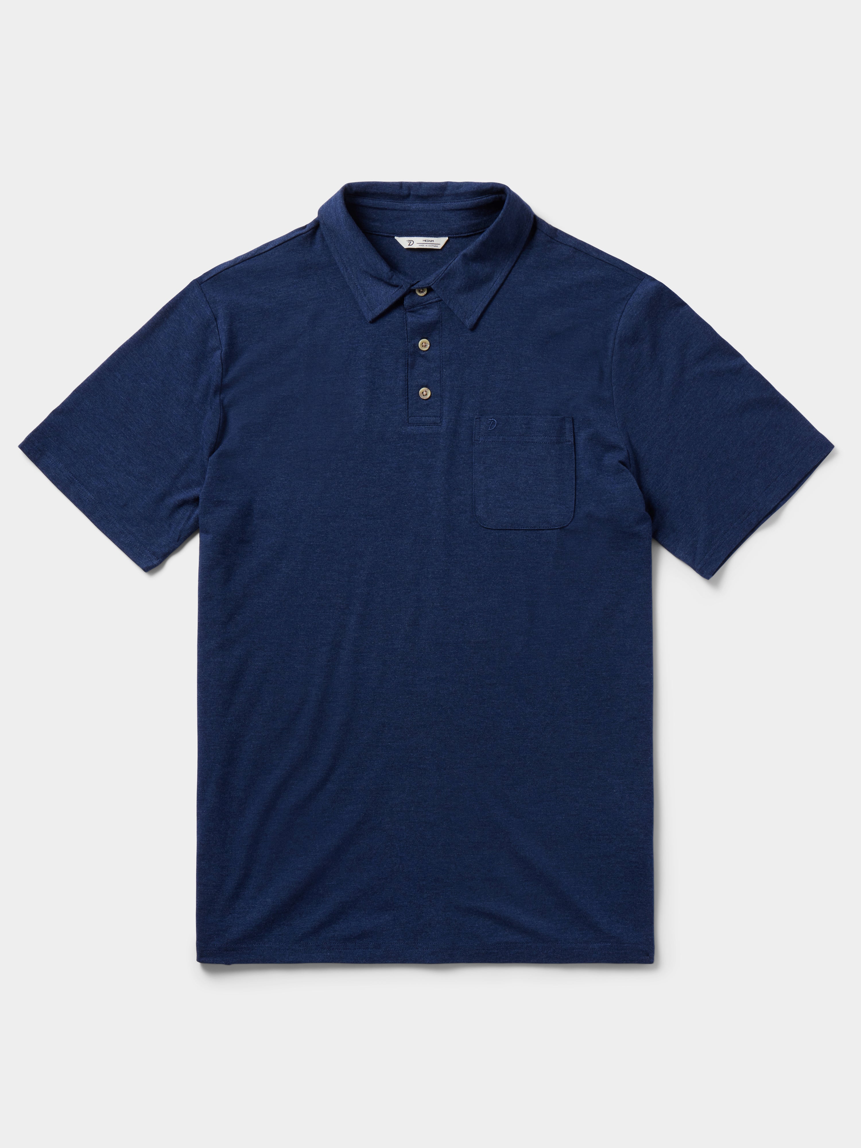 Men's Original Bamboo Polo - Heathered Faded Navy – Duck Camp