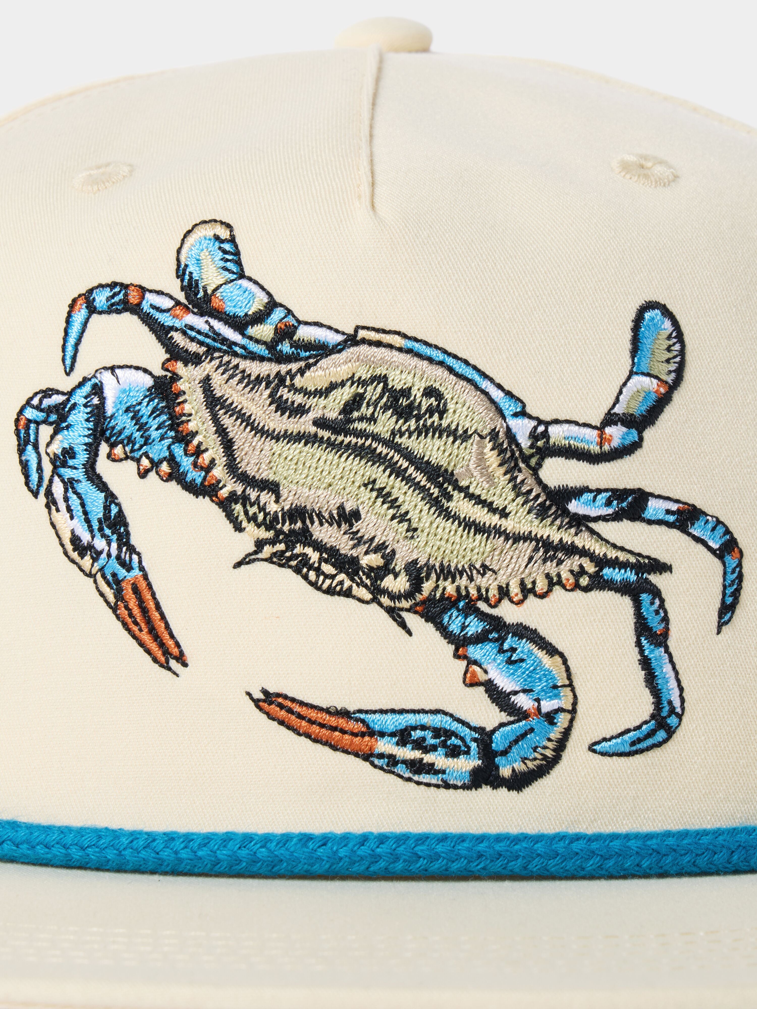Blue Crab Hat - Ivory