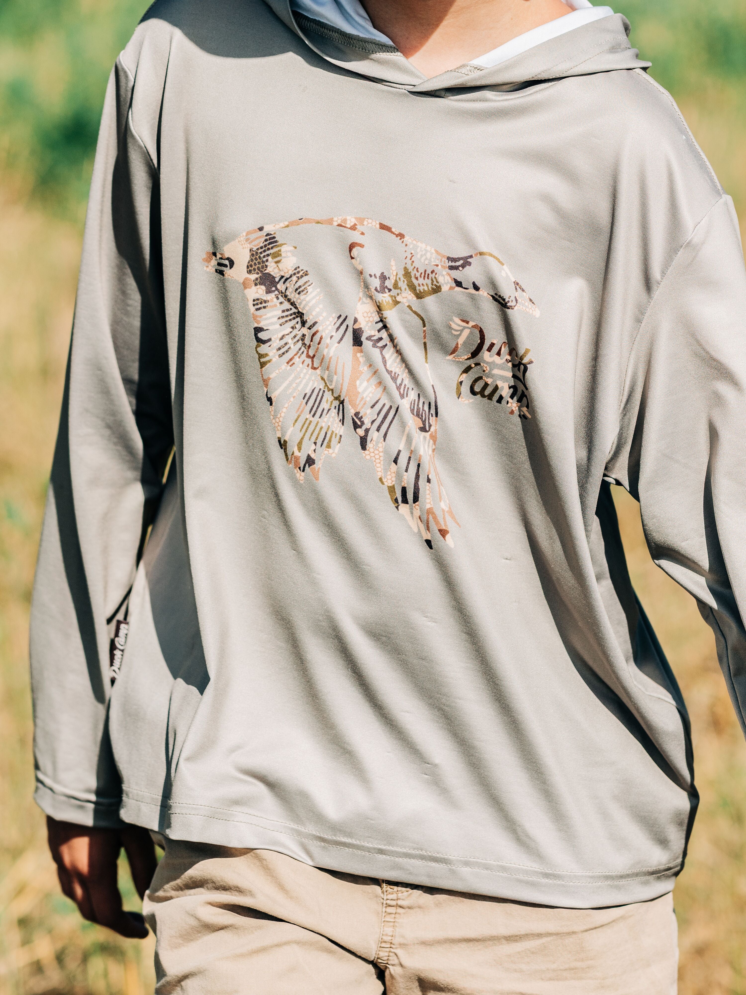 Youth Sun Hoodie - Camo Duck / Sagebrush