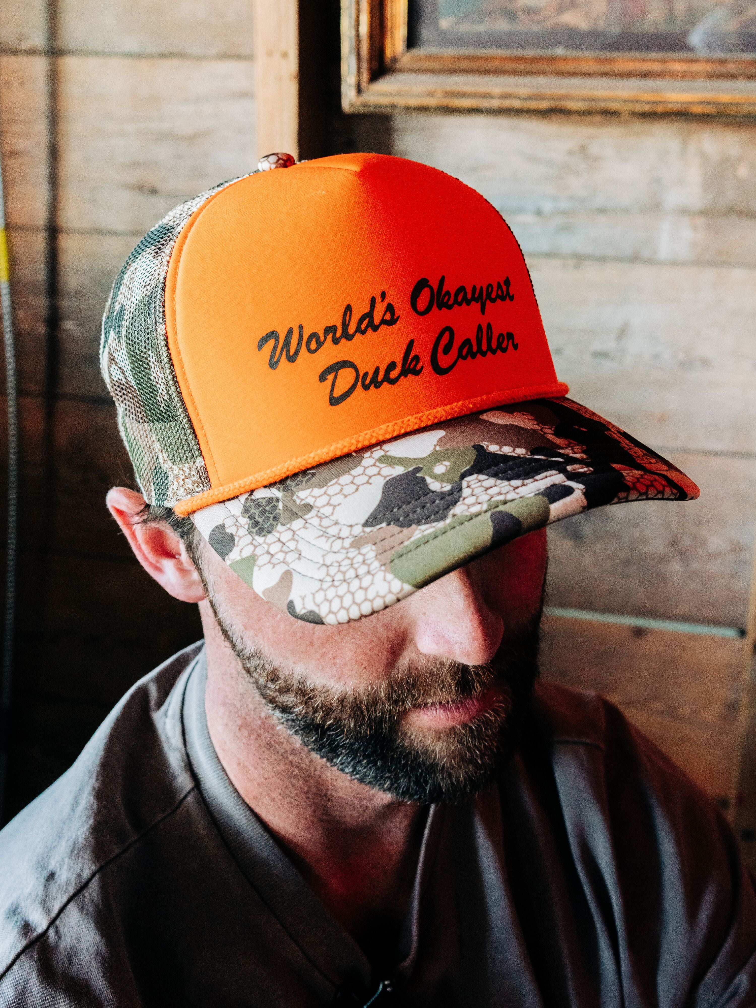 Okayest Duck Caller Retro Trucker - Wetland