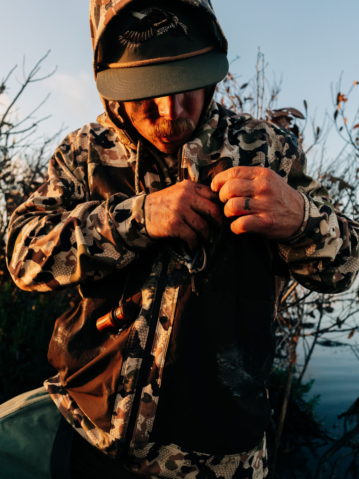 Men's Terrain Guard Softshell Hoodie - Wetland