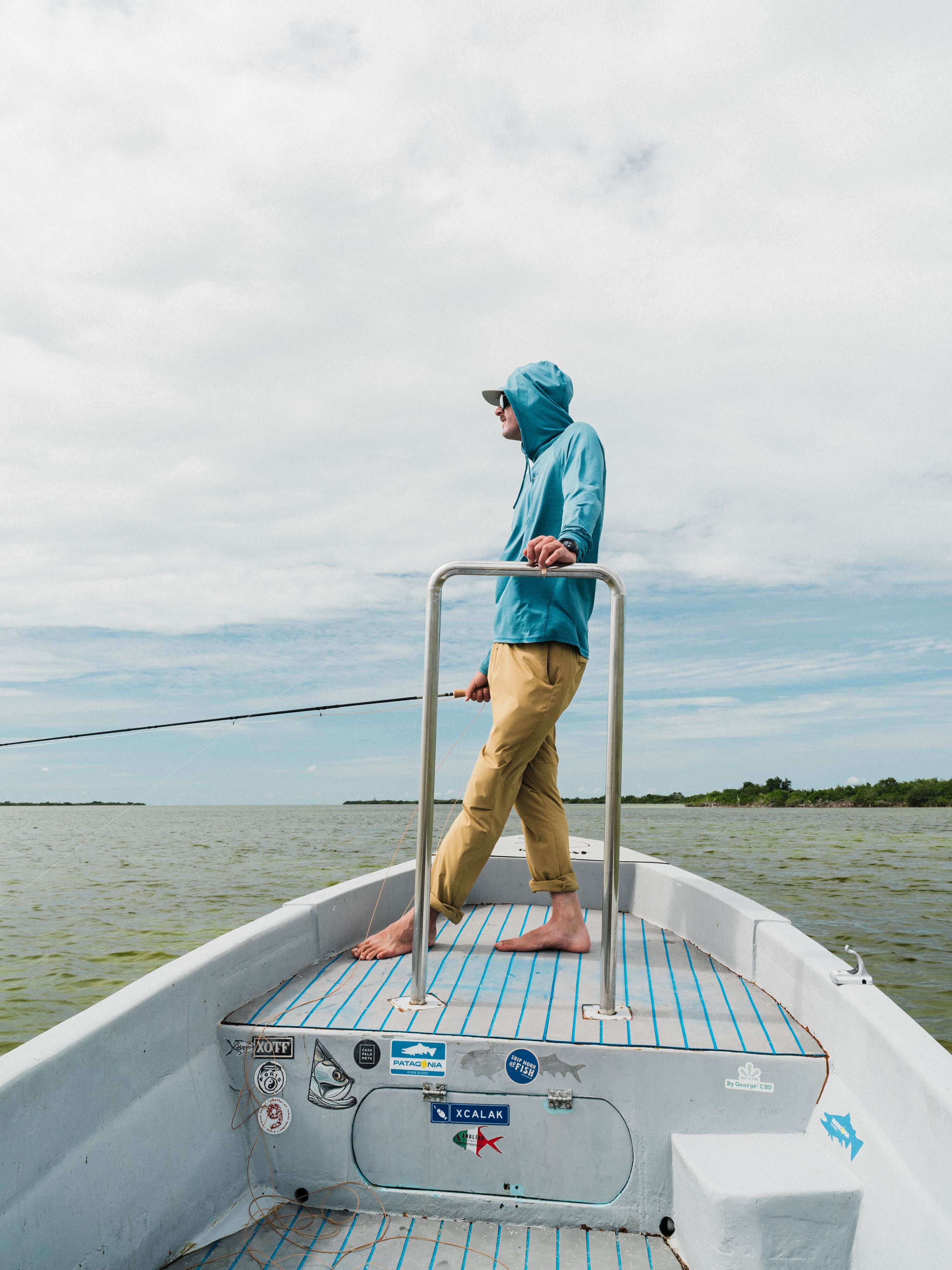 M's Brrr® Lightweight Rockport Hoodie - Storm Blue