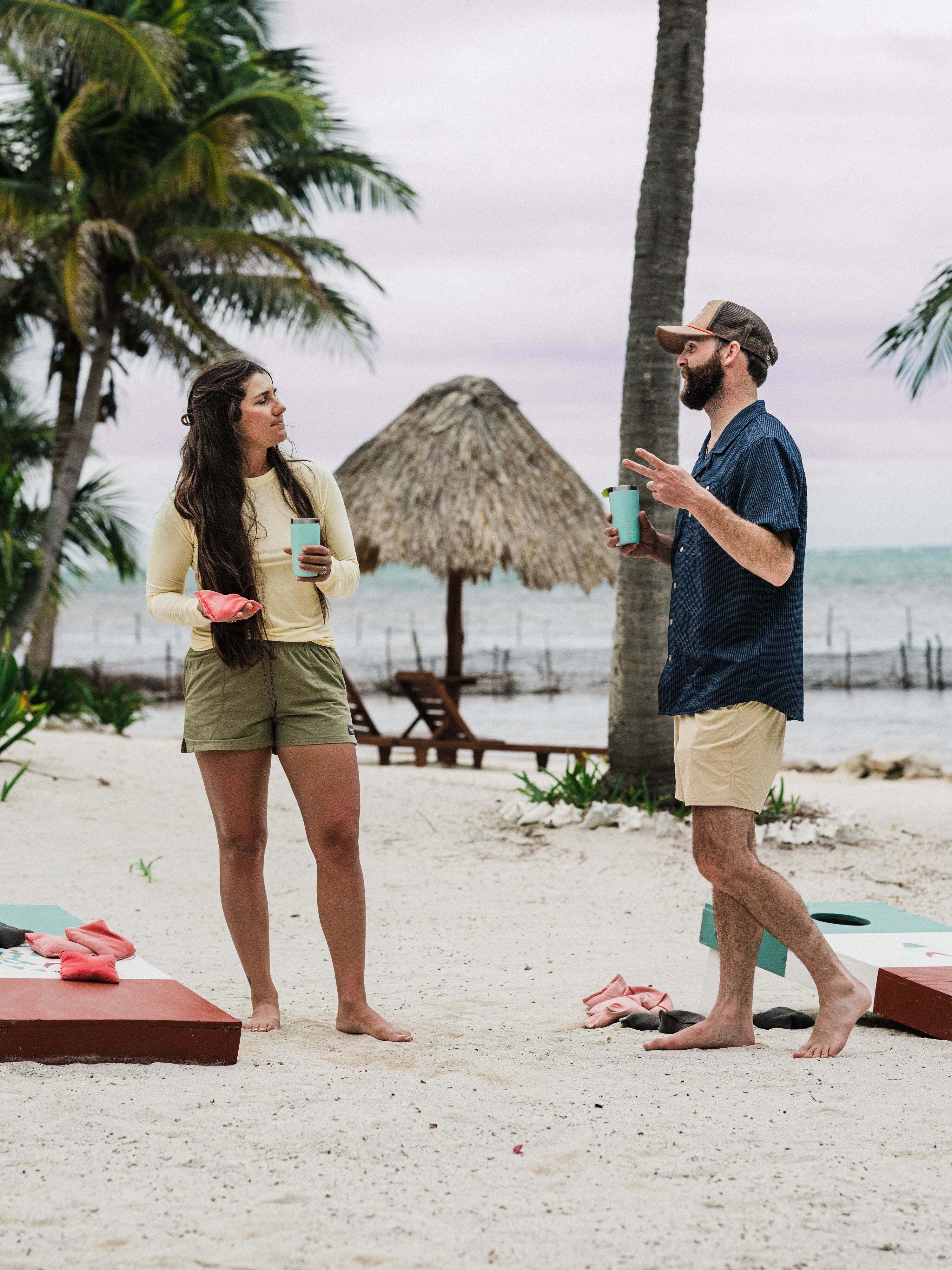 M's Coastal Seersucker Shirt Short Sleeve - Navy Blue
