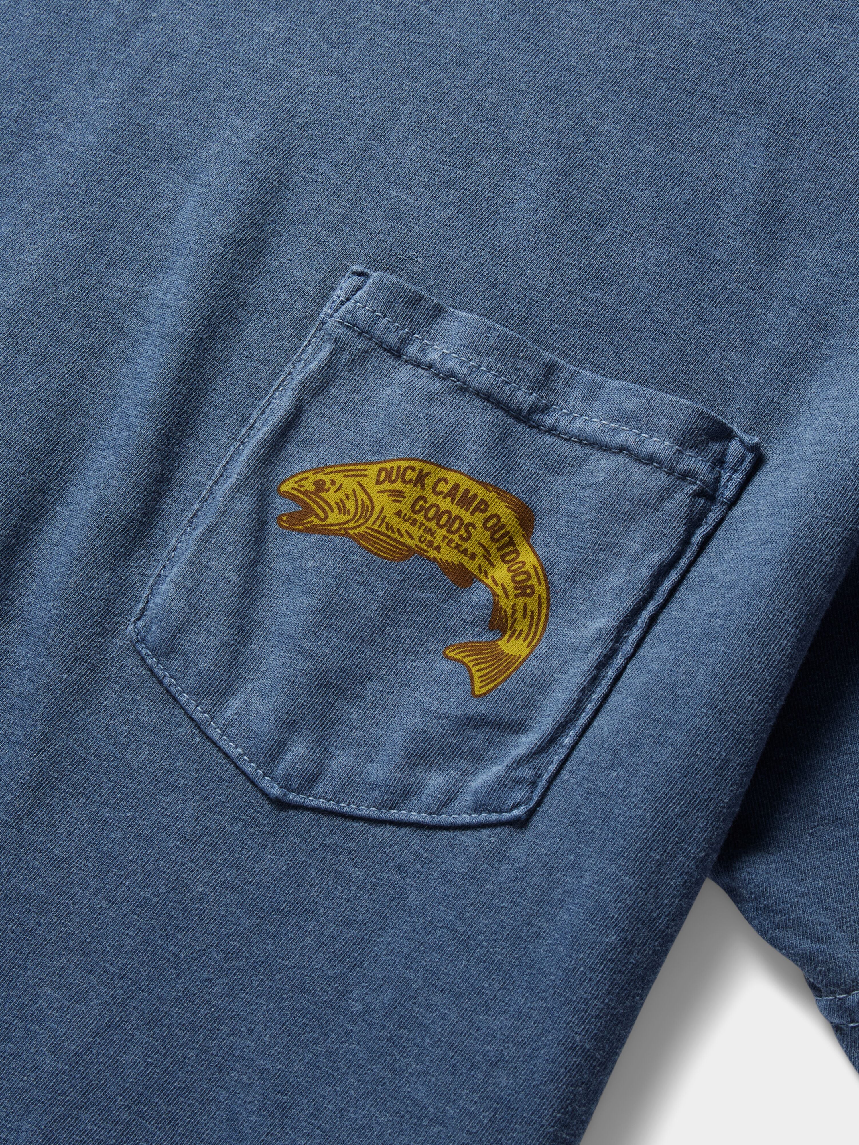 Good Fish Pocket Tee - Dark Denim