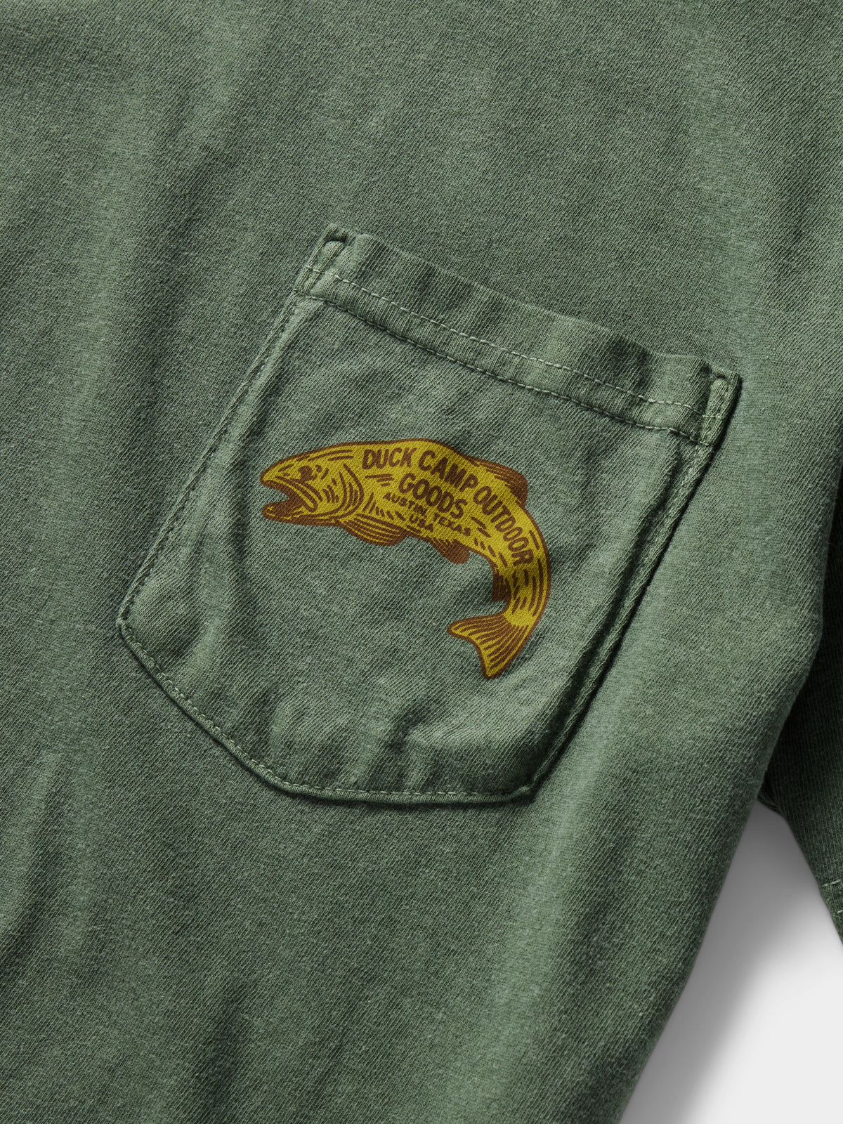 Good Fish Pocket Tee - Moss