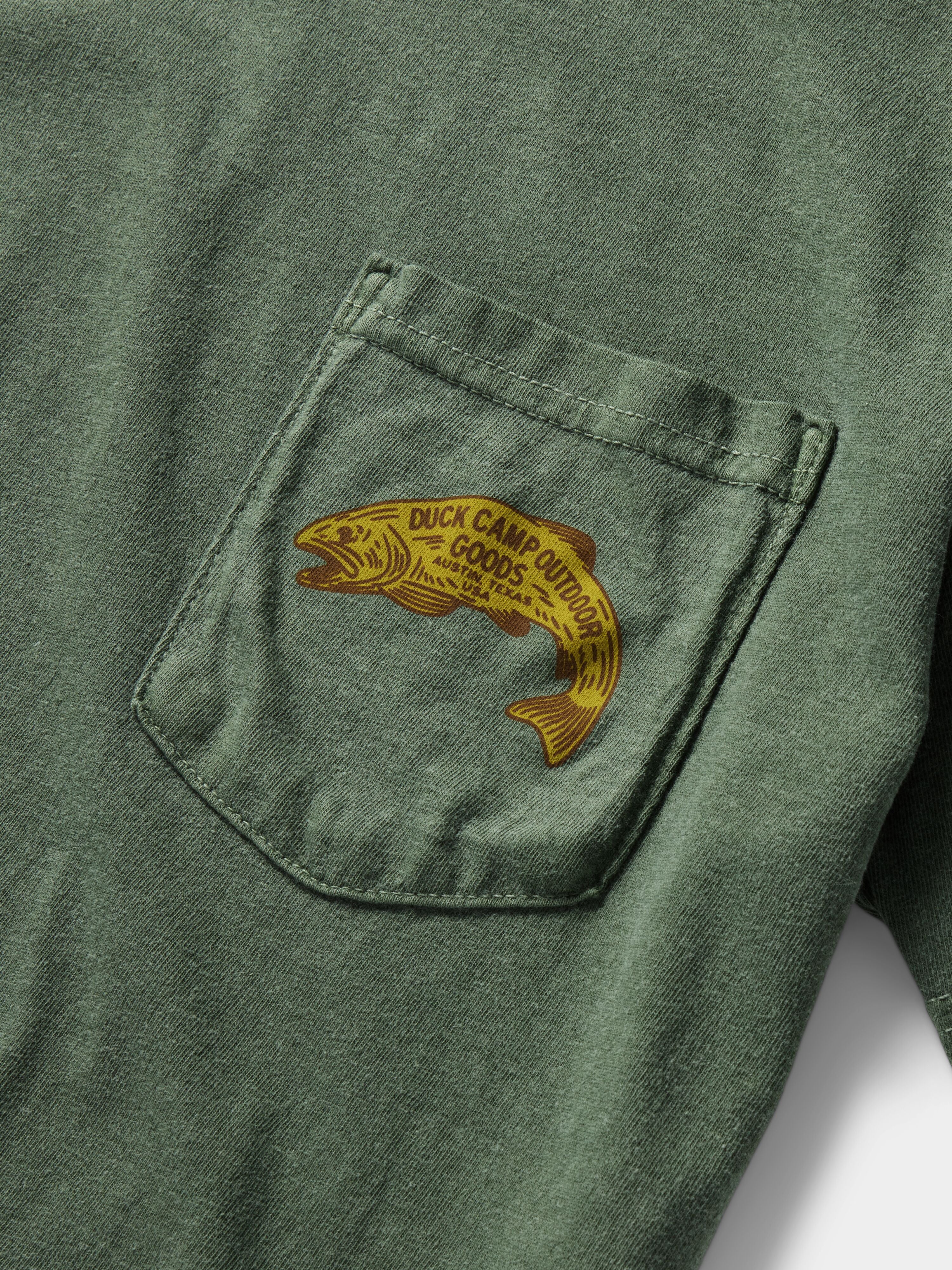 Good Fish Pocket Tee - Moss