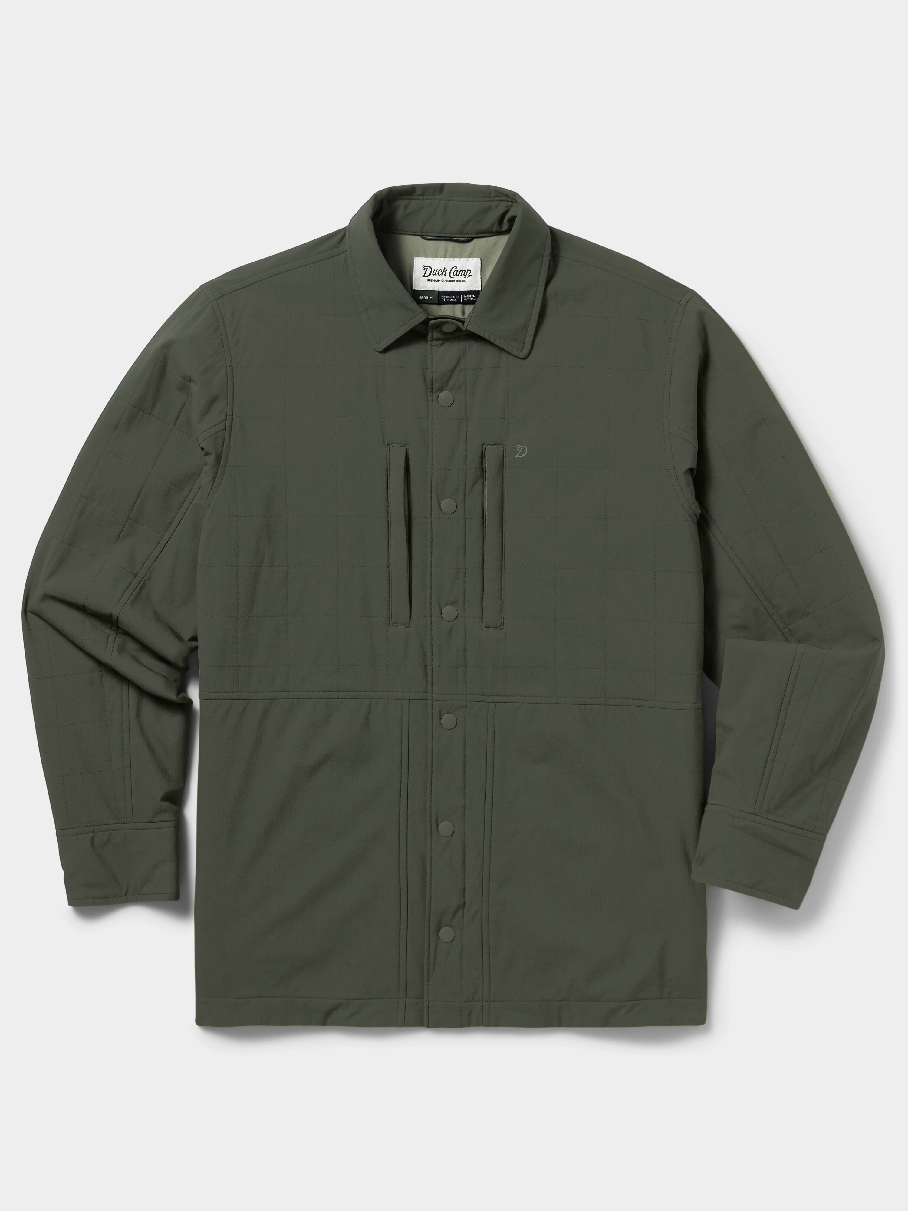 M's Airflow Insulated Lightweight Shacket - Raven