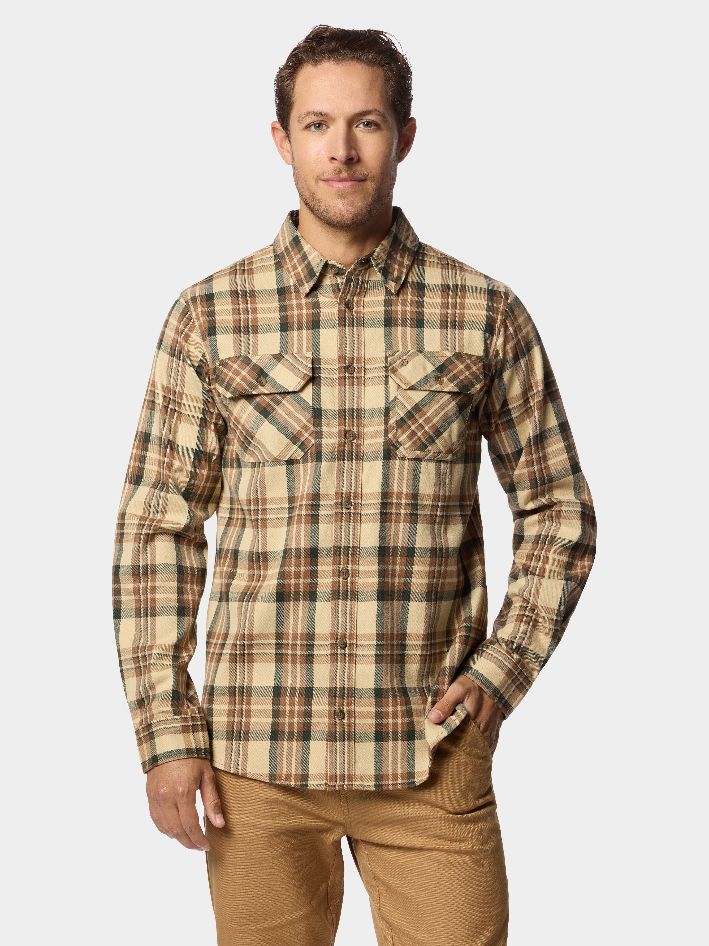 Men's Camp Shirt - Hobson Plaid Birch