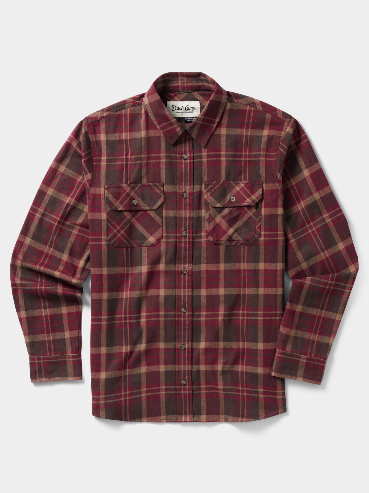 Men's Camp Shirt - Hobson Plaid Demitasse