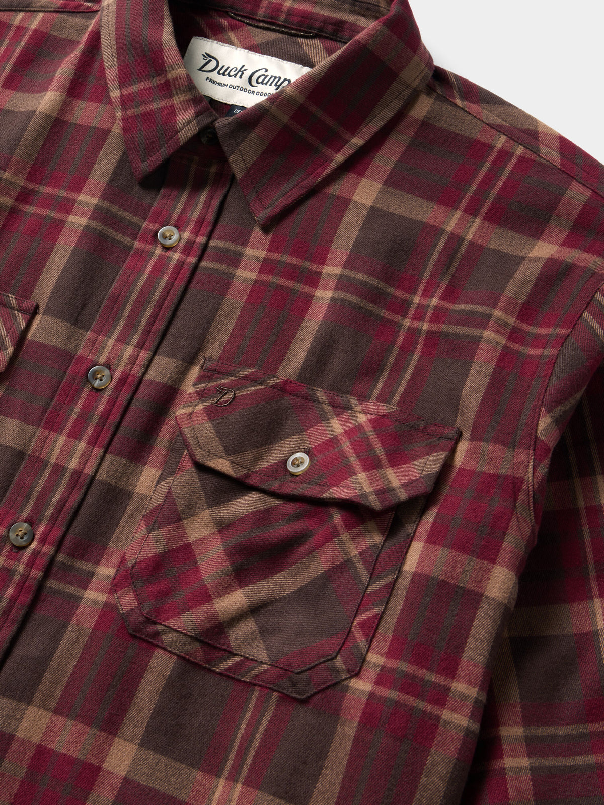 Men's Camp Shirt - Hobson Plaid Demitasse