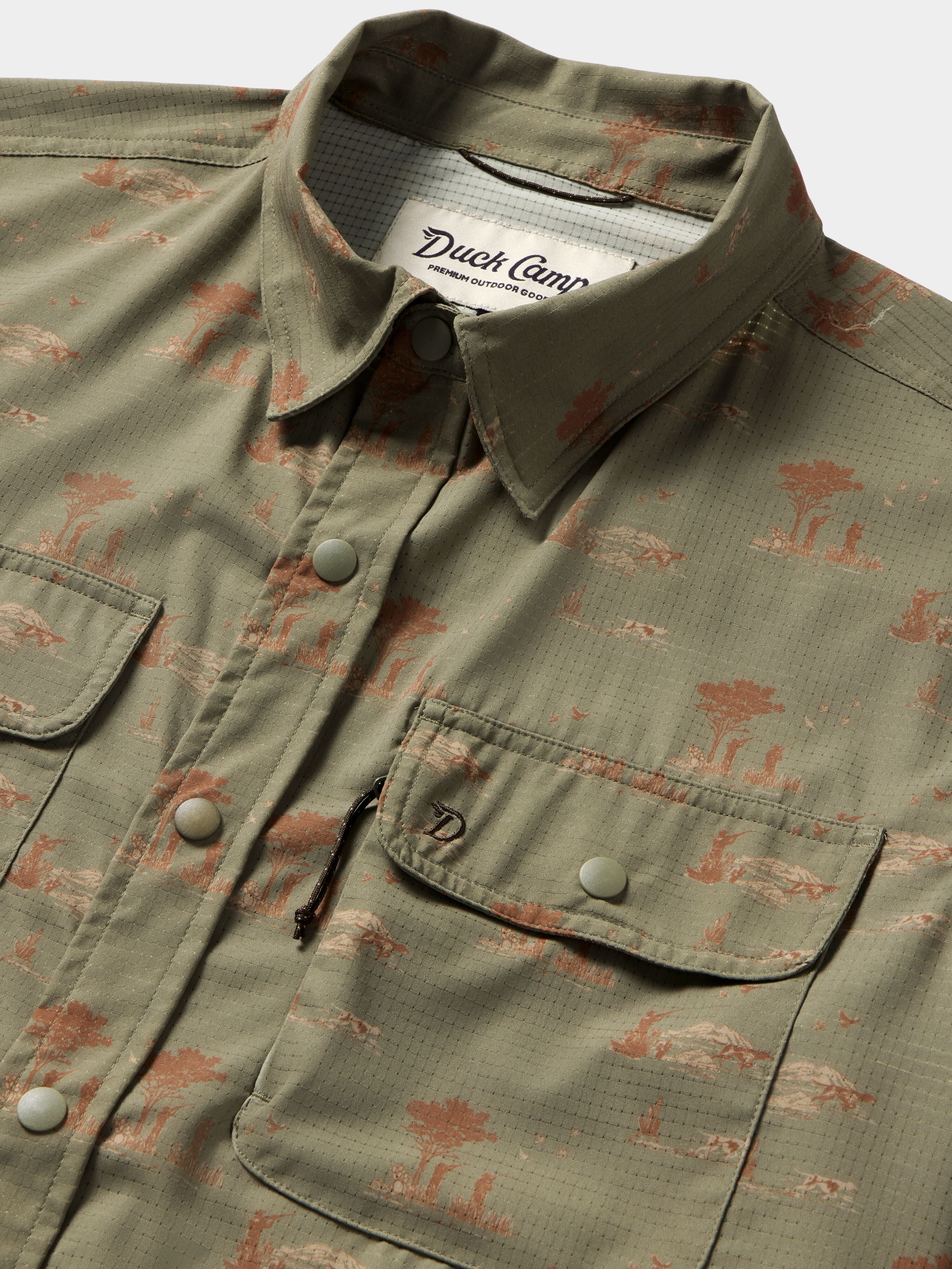 Men's Cast & Blast Perforated Shirt - Long Sleeve - Opening Day Sagebrush