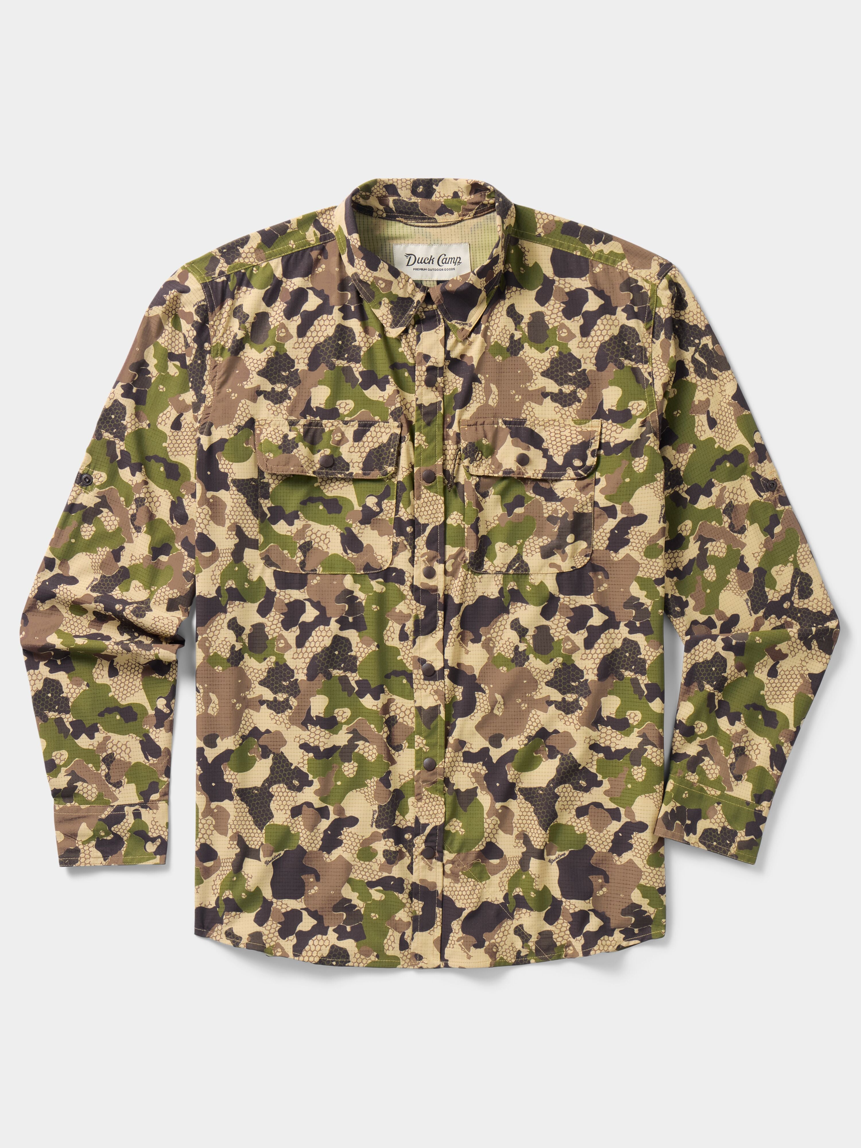 Men's Cast & Blast Perforated Shirt - Long Sleeve - Wetland
