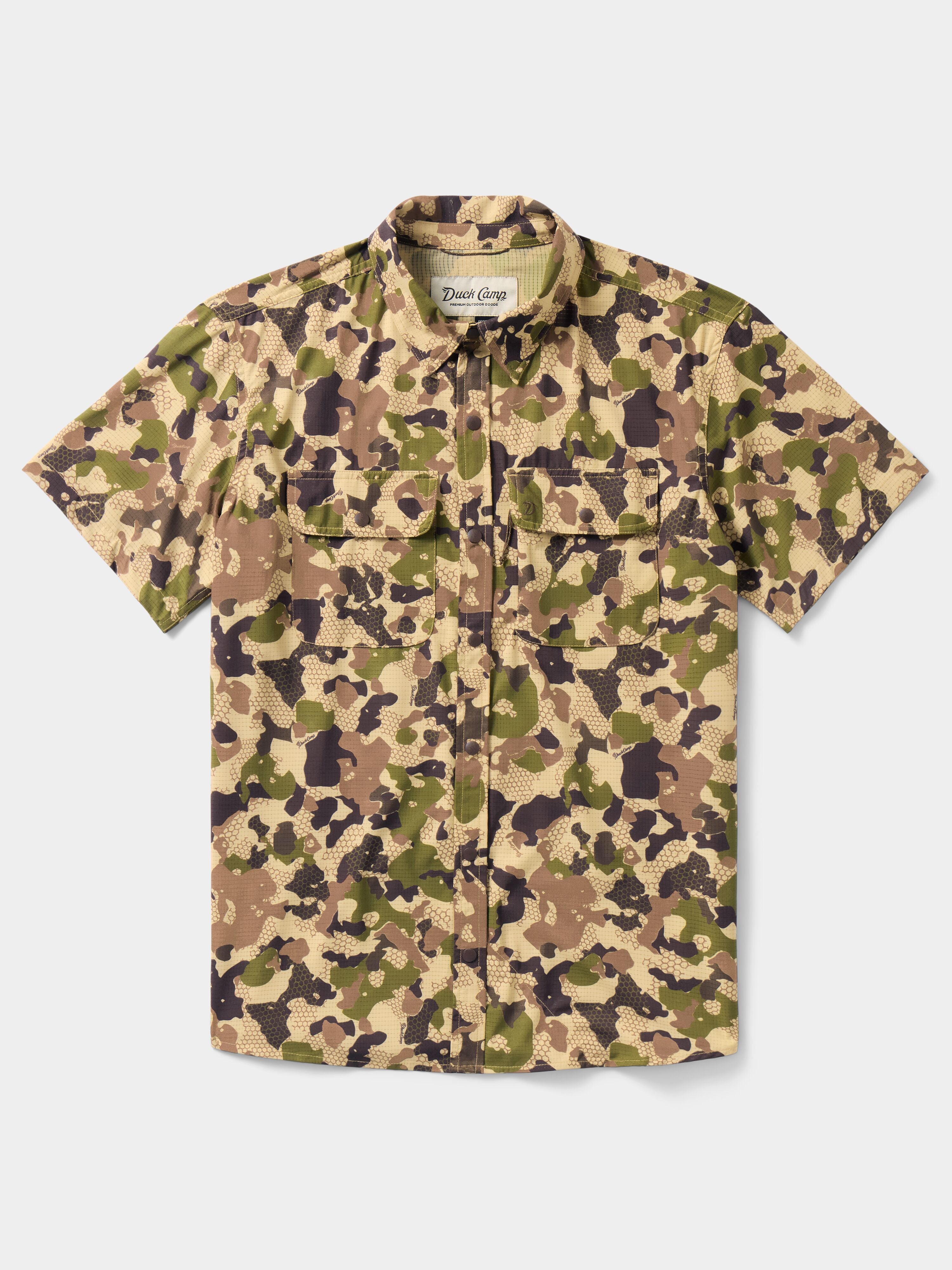 Men's Cast & Blast Perforated Shirt - Short Sleeve - Wetland