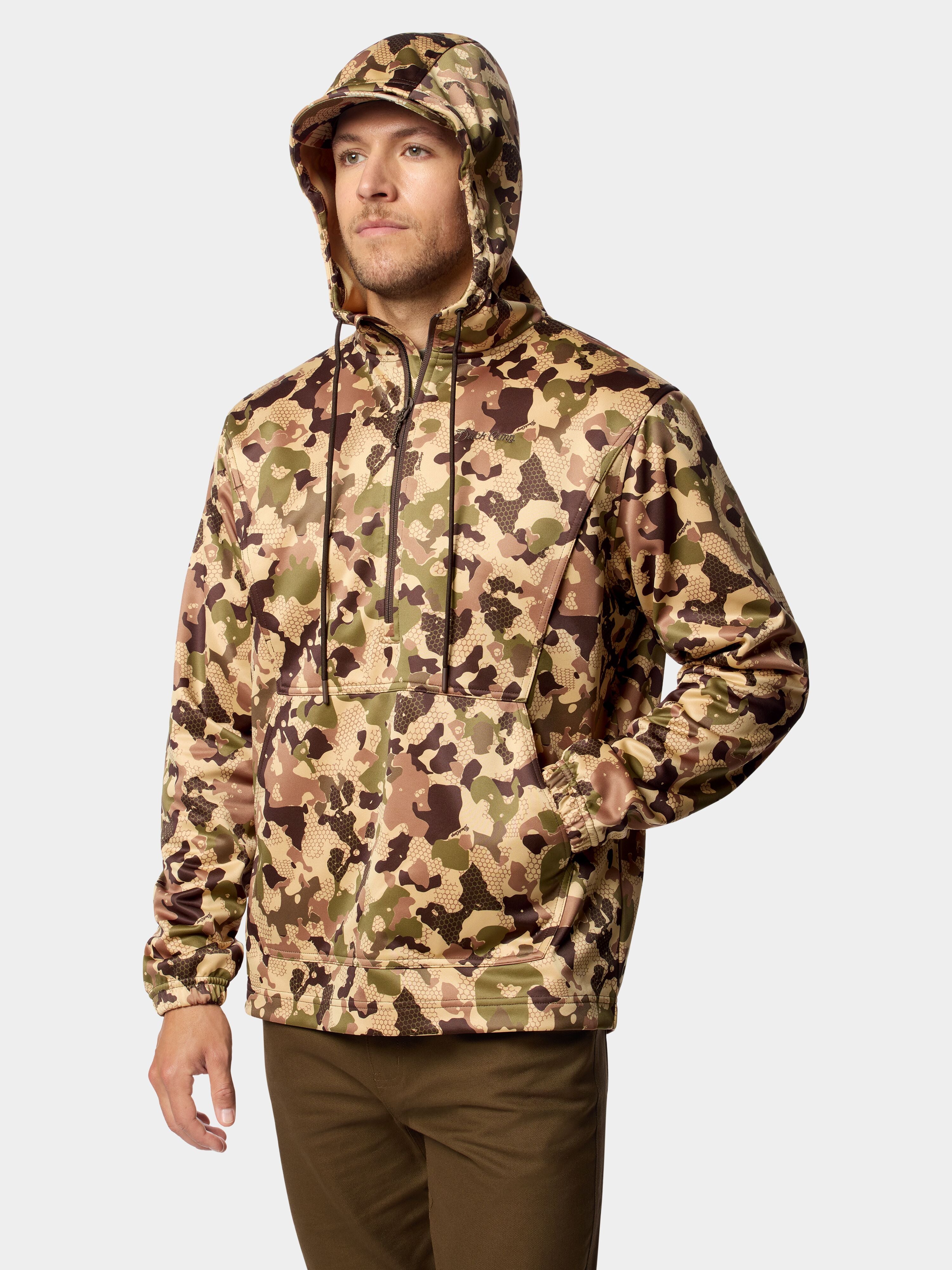 Men's Head Guide Half Zip Hoodie - Wetland