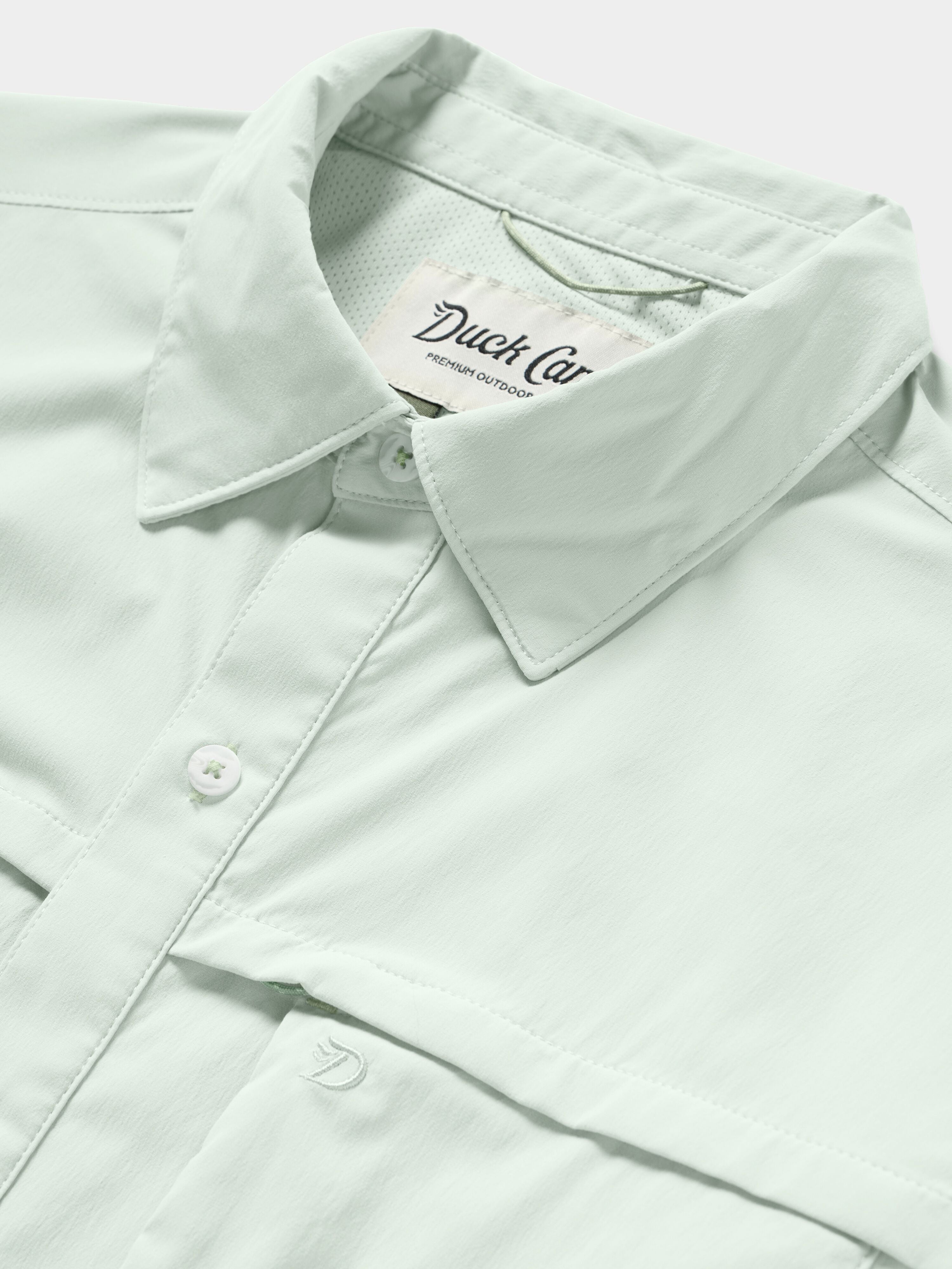 Men's Lightweight Fishing Shirt Long Sleeve - Sea Foam