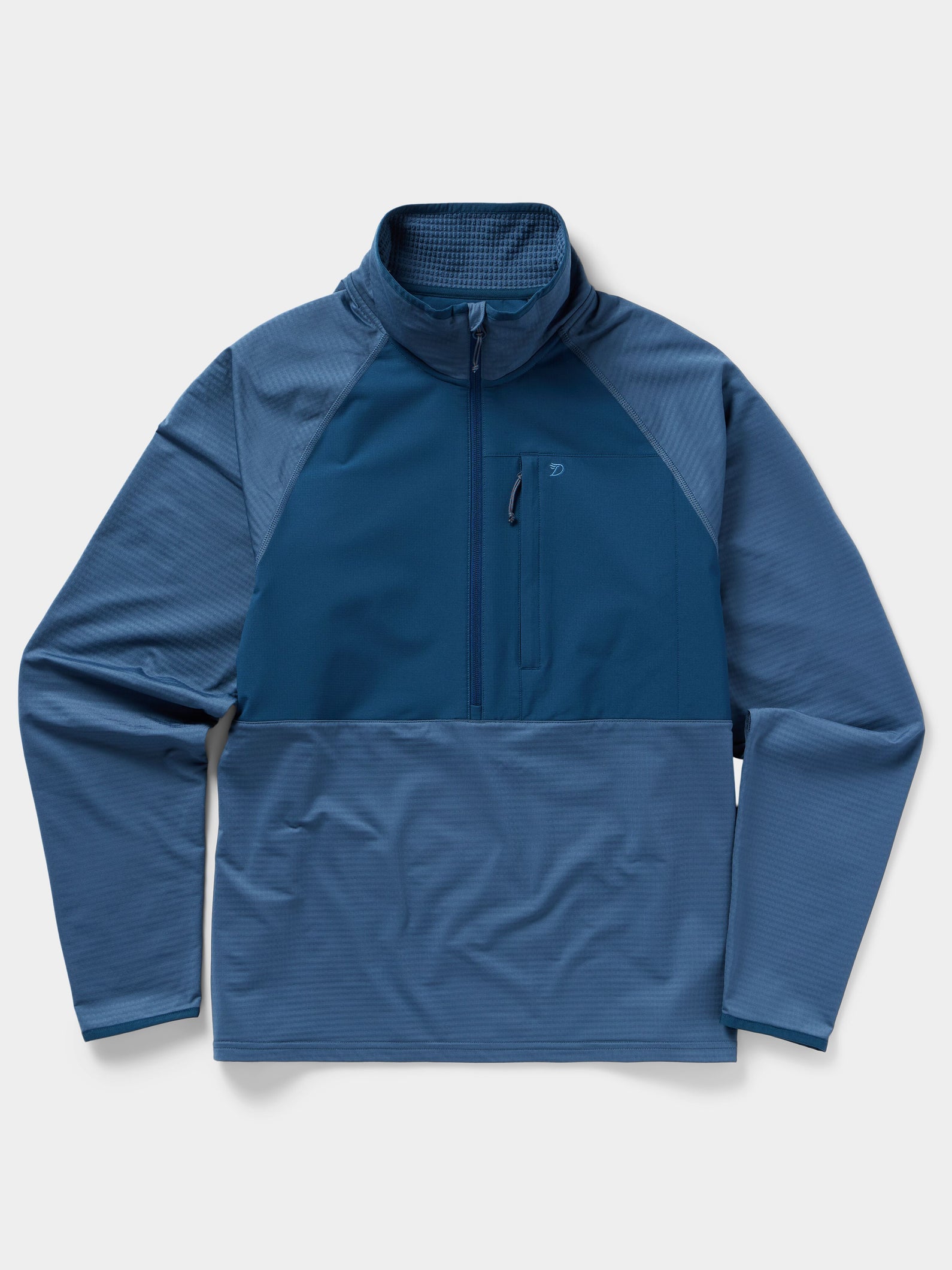M's Lightweight Grid Tech Fleece 1/2 Zip - Bering Sea/Navy