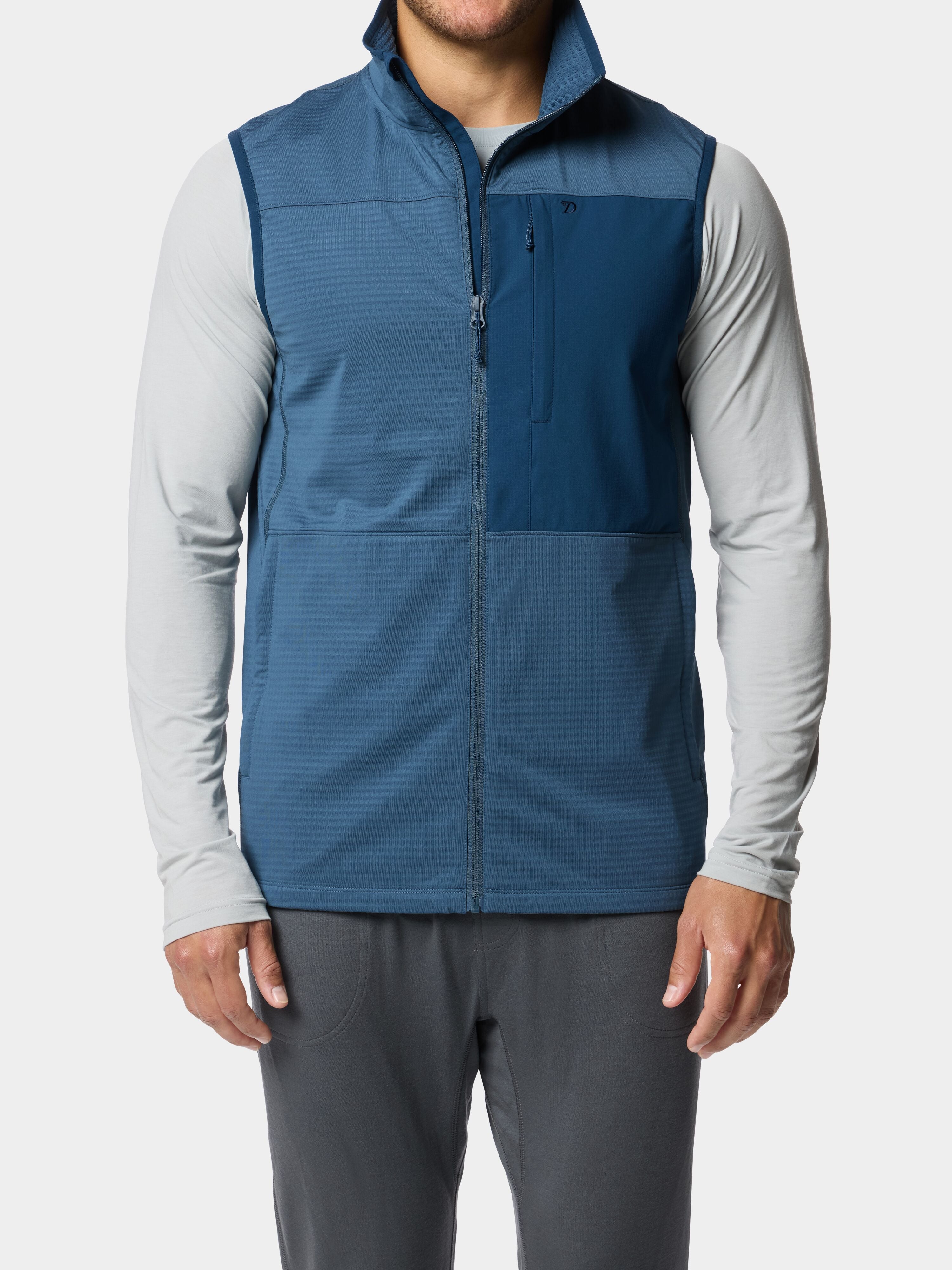 M's Lightweight Grid Tech Vest - Faded Navy/Bering Sea