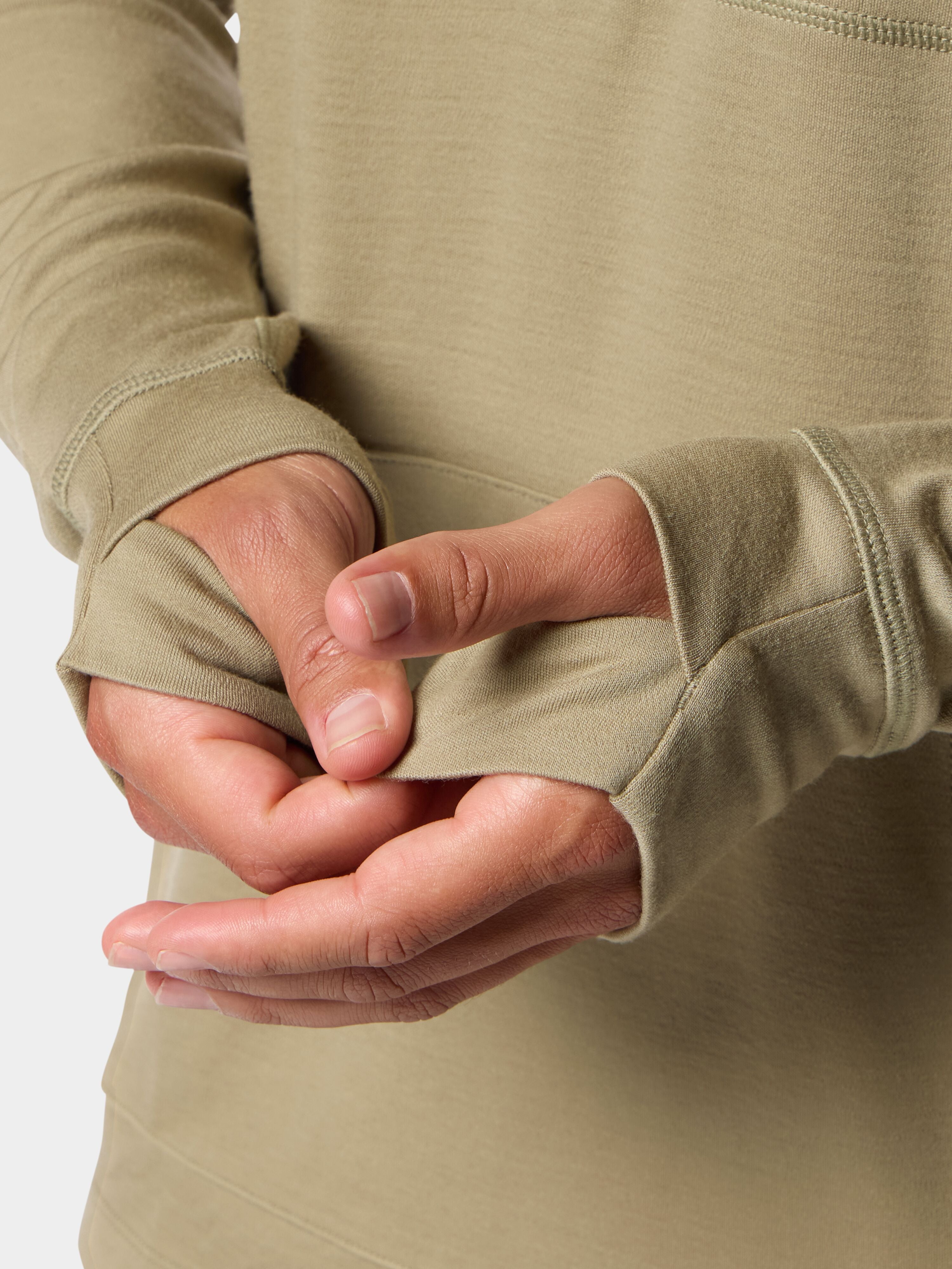 M's Merino Half Zip Hoodie - Sagebrush