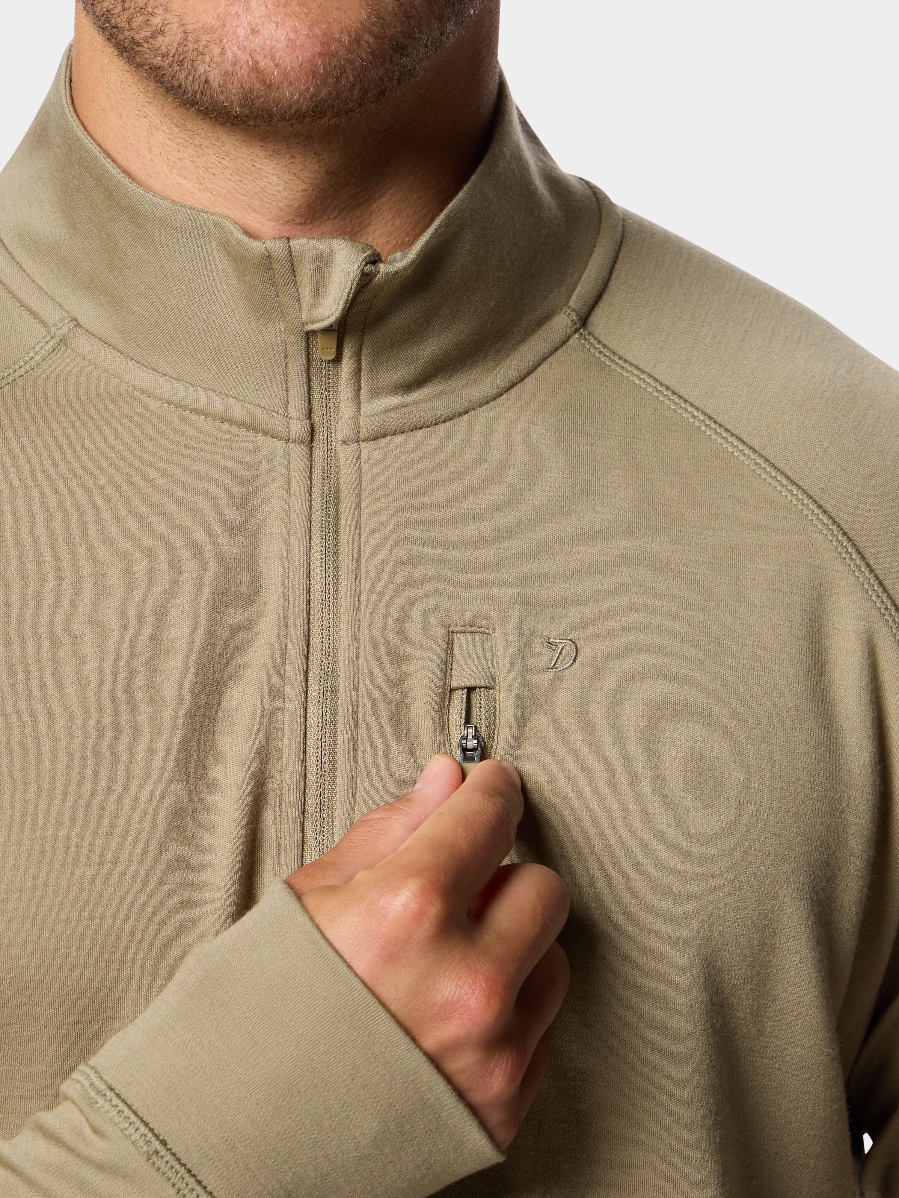 M's Merino Quarter Zip - Sagebrush