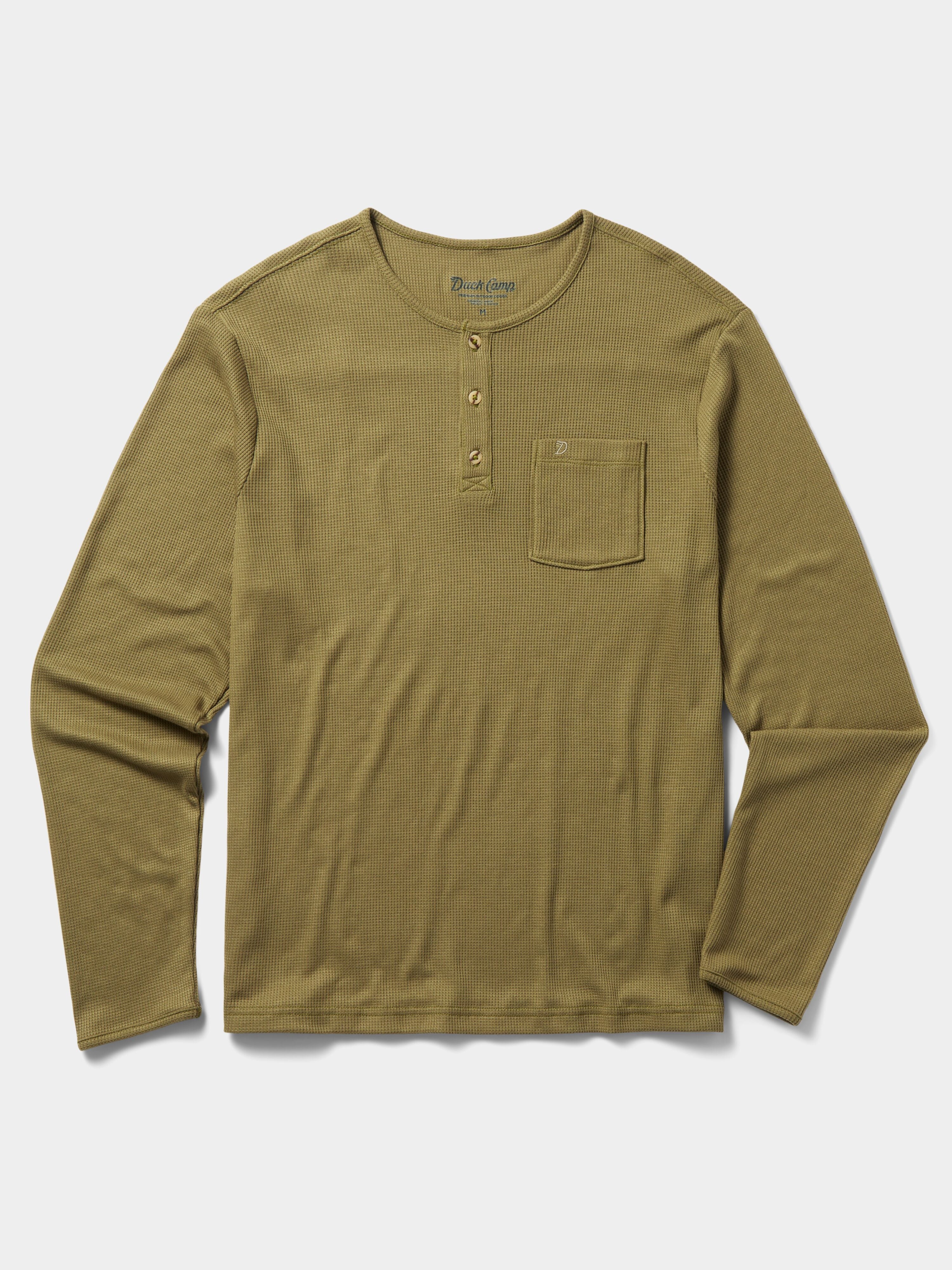 M's Waffle Henley - Cordgrass