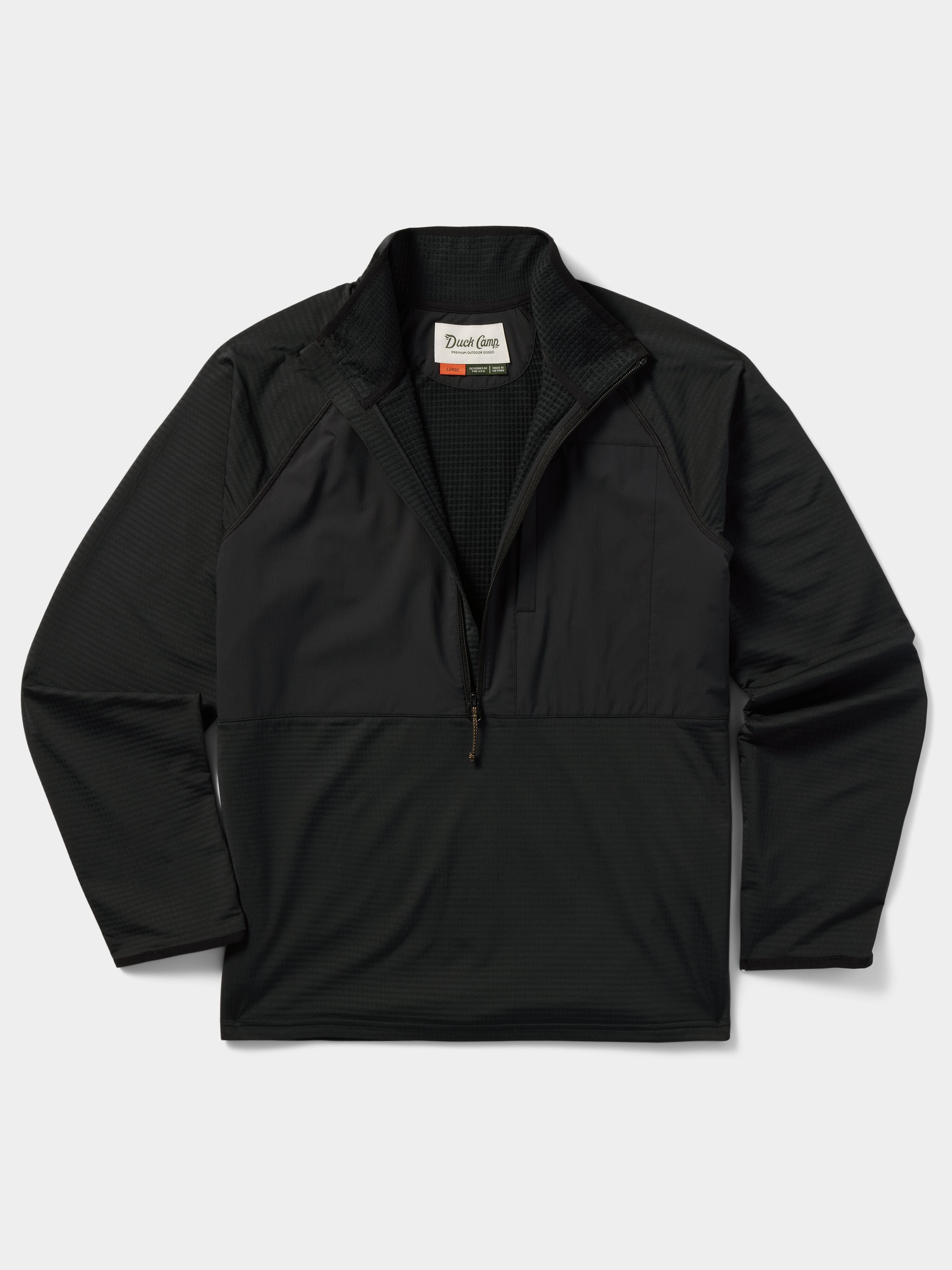 M's Lightweight Grid Tech Fleece Half Zip - Black