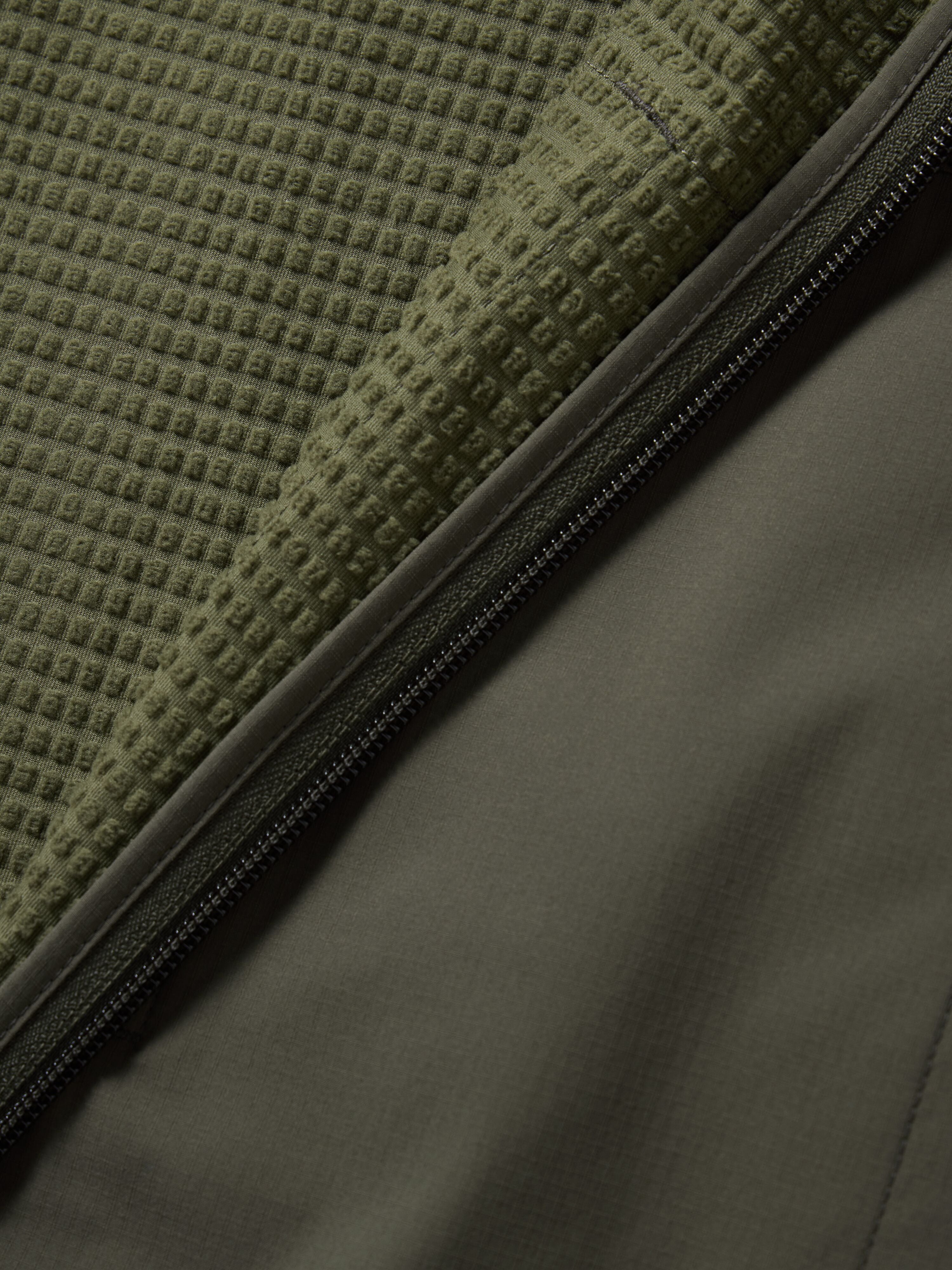 M's Lightweight Grid Tech Fleece Half Zip - Moss/Raven