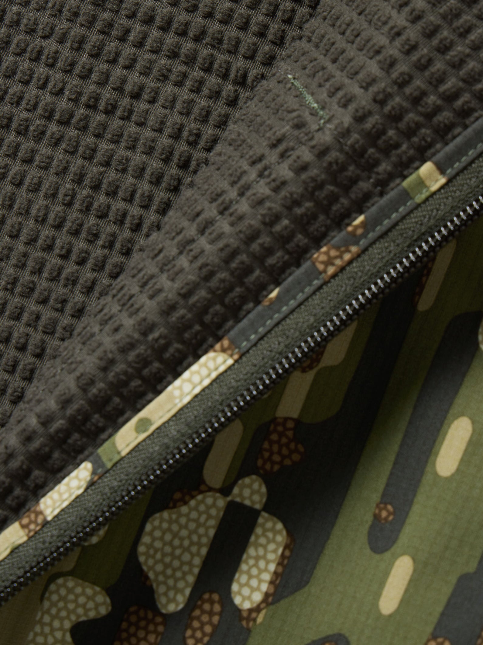 M's Lightweight Grid Tech Fleece Full Zip - Raven / Woodland