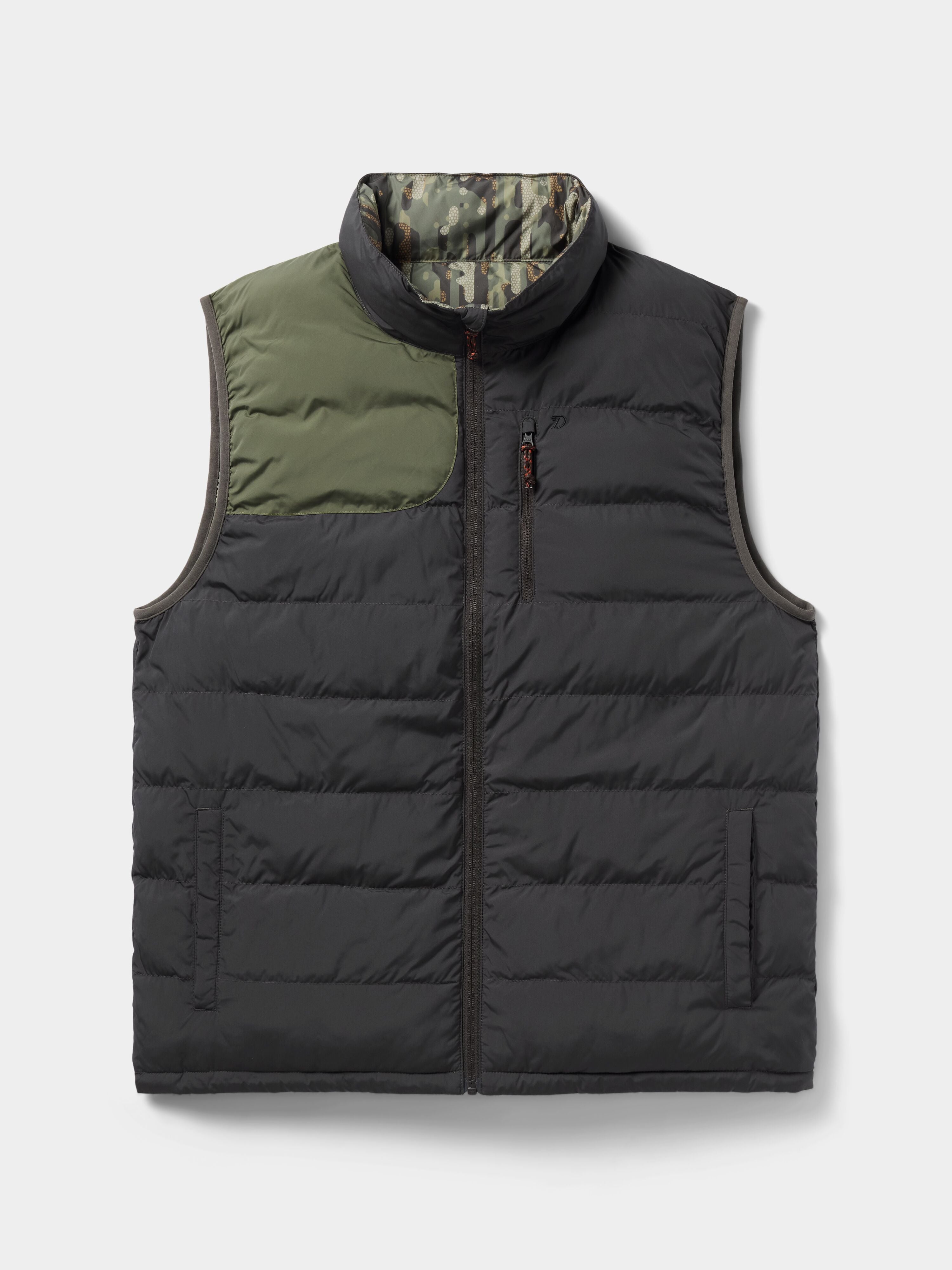 M's Reversible Puffer Vest - Raven / Woodland