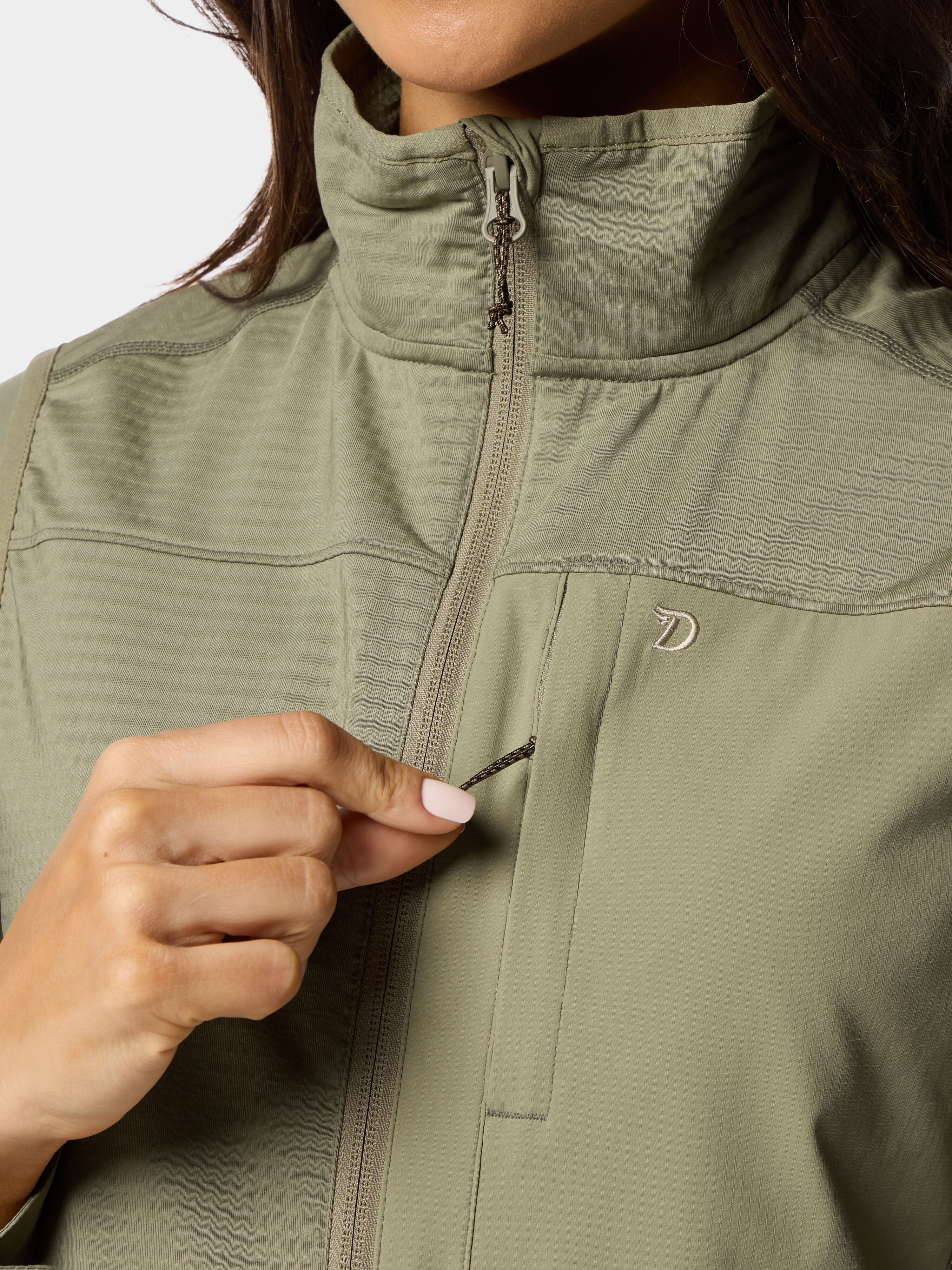 W's Lightweight Grid Tech Fleece Vest - Sagebrush