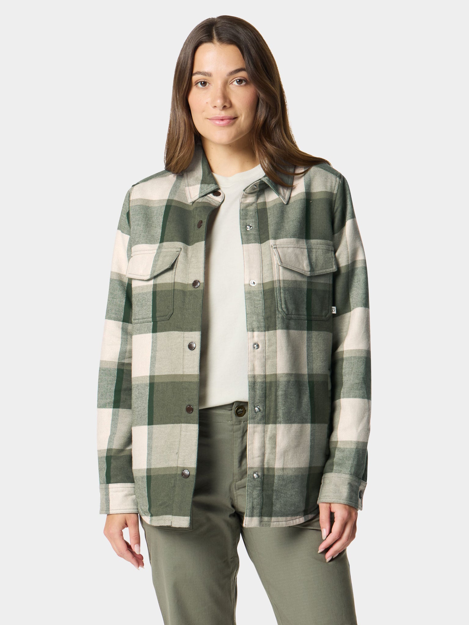 W's Campfire Shacket - Thyme/Birch Plaid