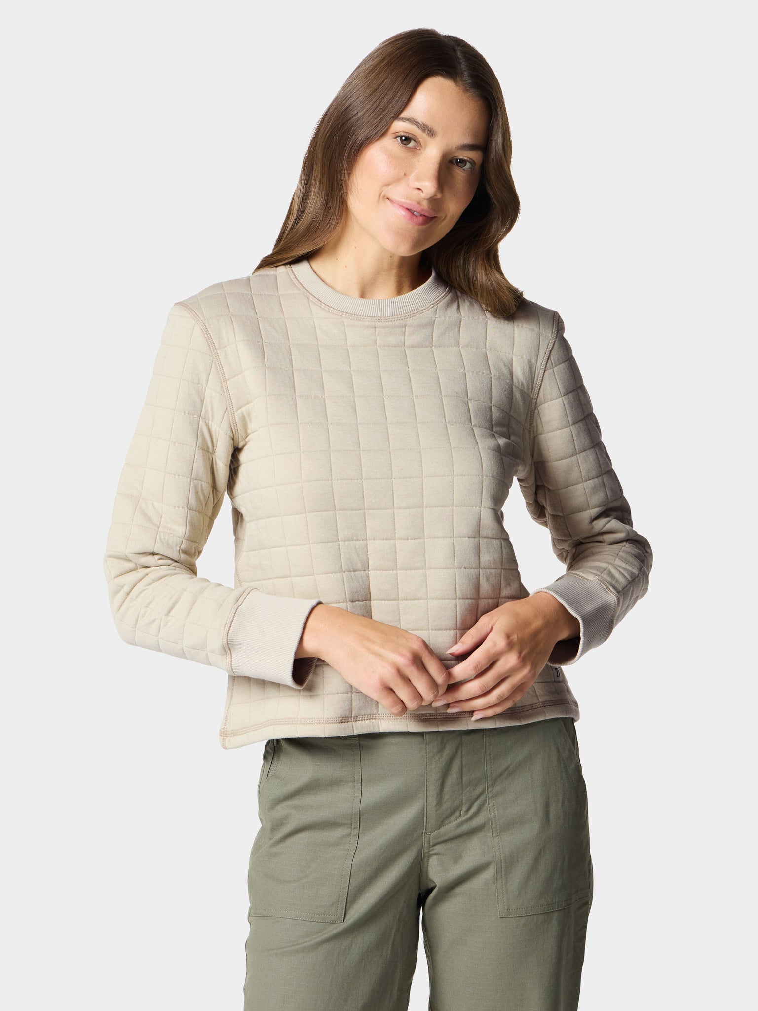 W's Cheyenne Quilted Crew - Sand Dollar