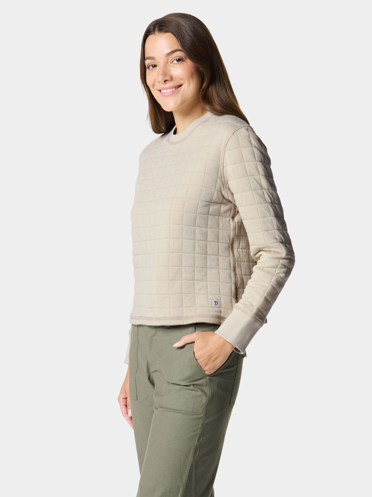 W's Cheyenne Quilted Crew - Sanddollar