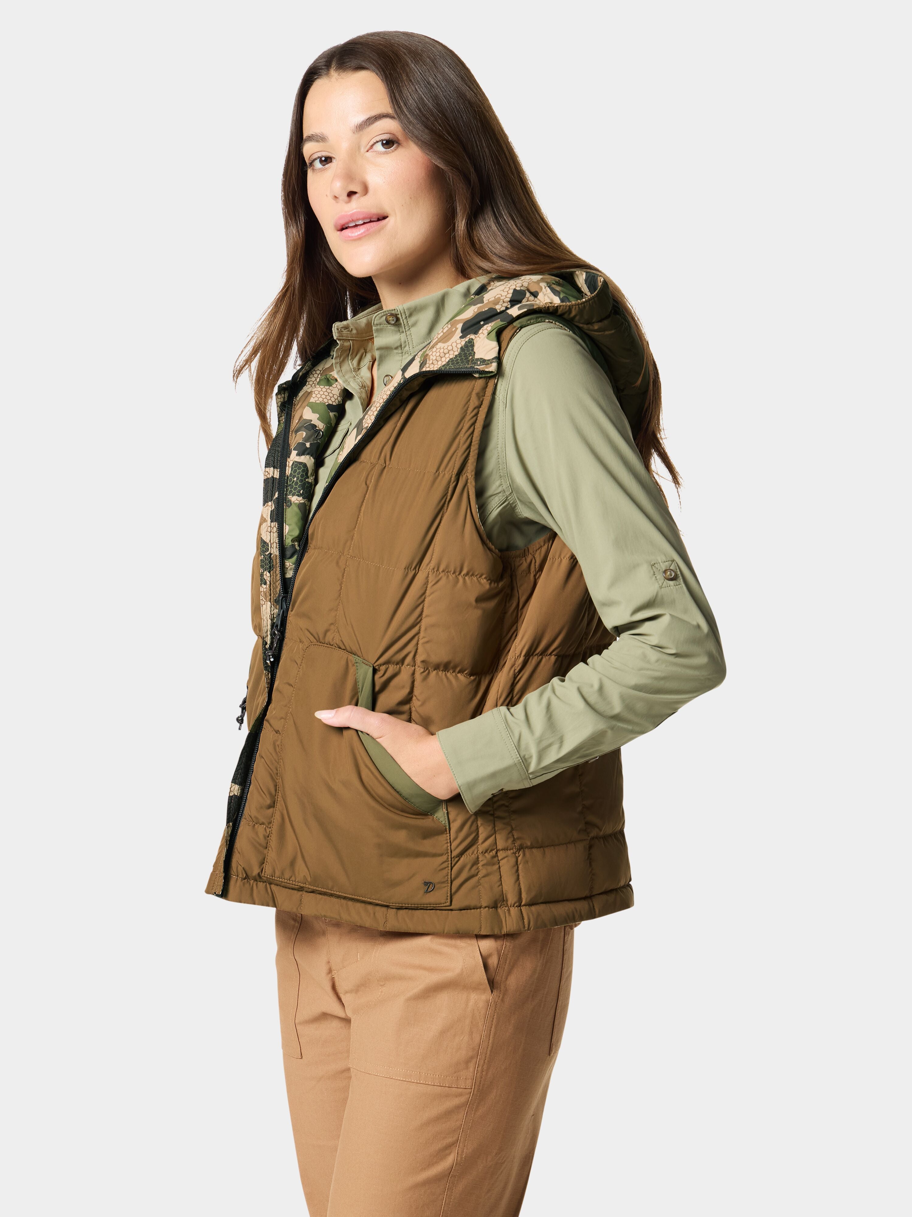W's DryDown Reversible Vest - Pin Oak / Wetland