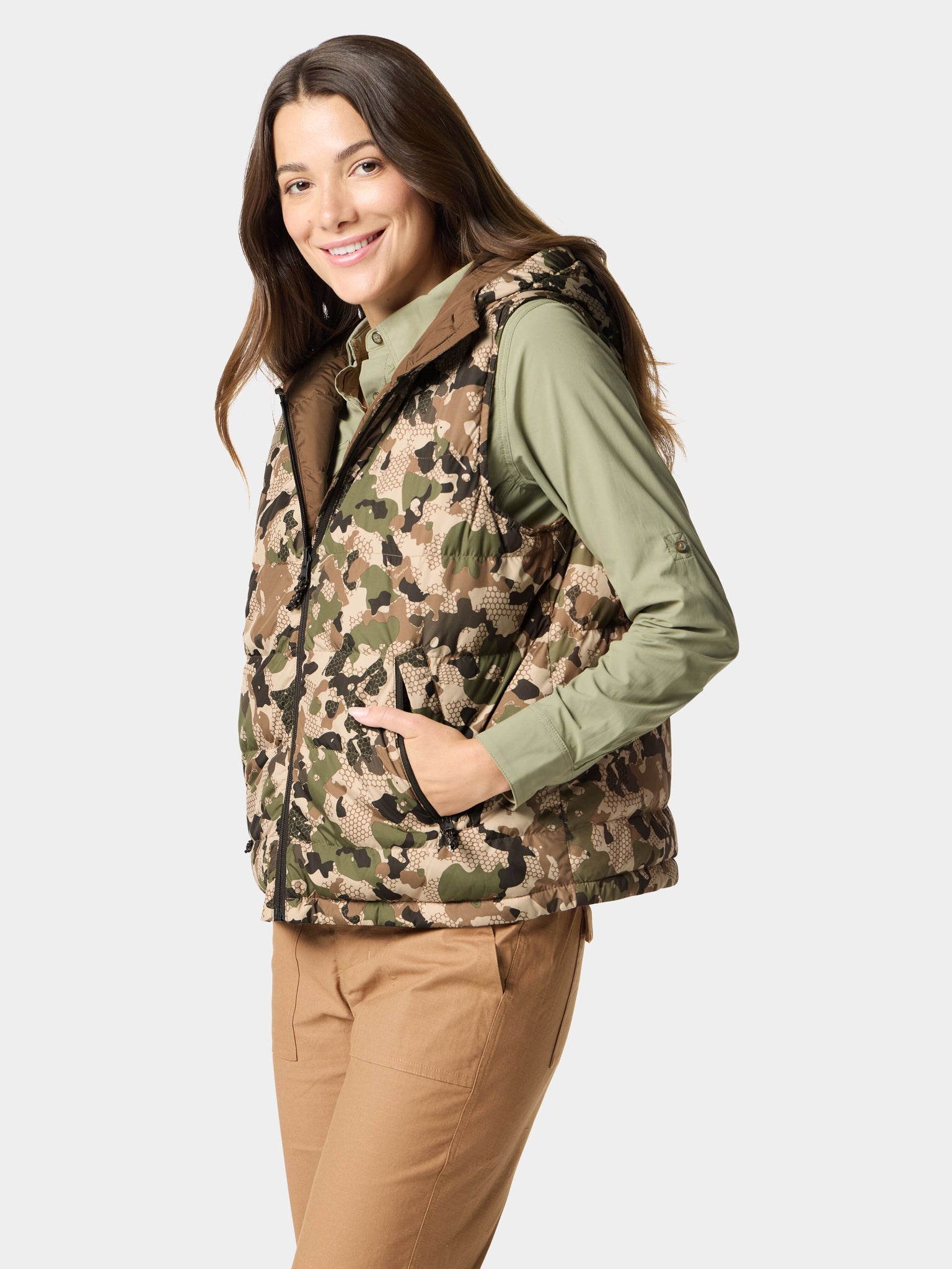 W's DryDown Reversible Vest - Pin Oak / Wetland
