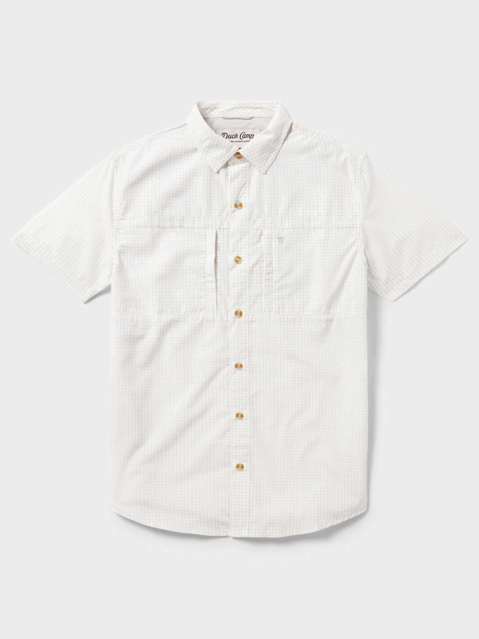 Helm Shirt Short Sleeve - White Oyster Grid