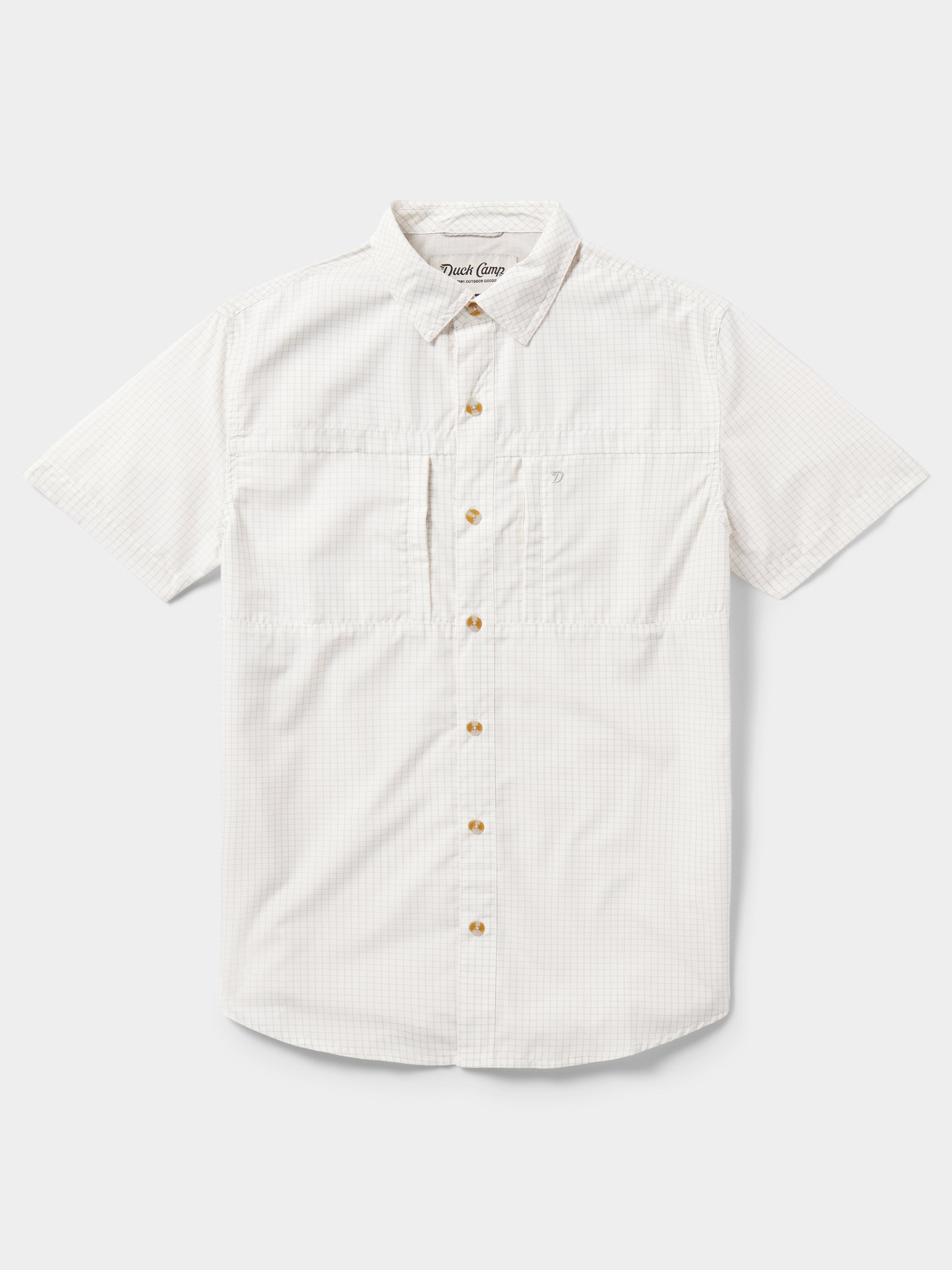 Helm Shirt Short Sleeve - White Oyster Grid