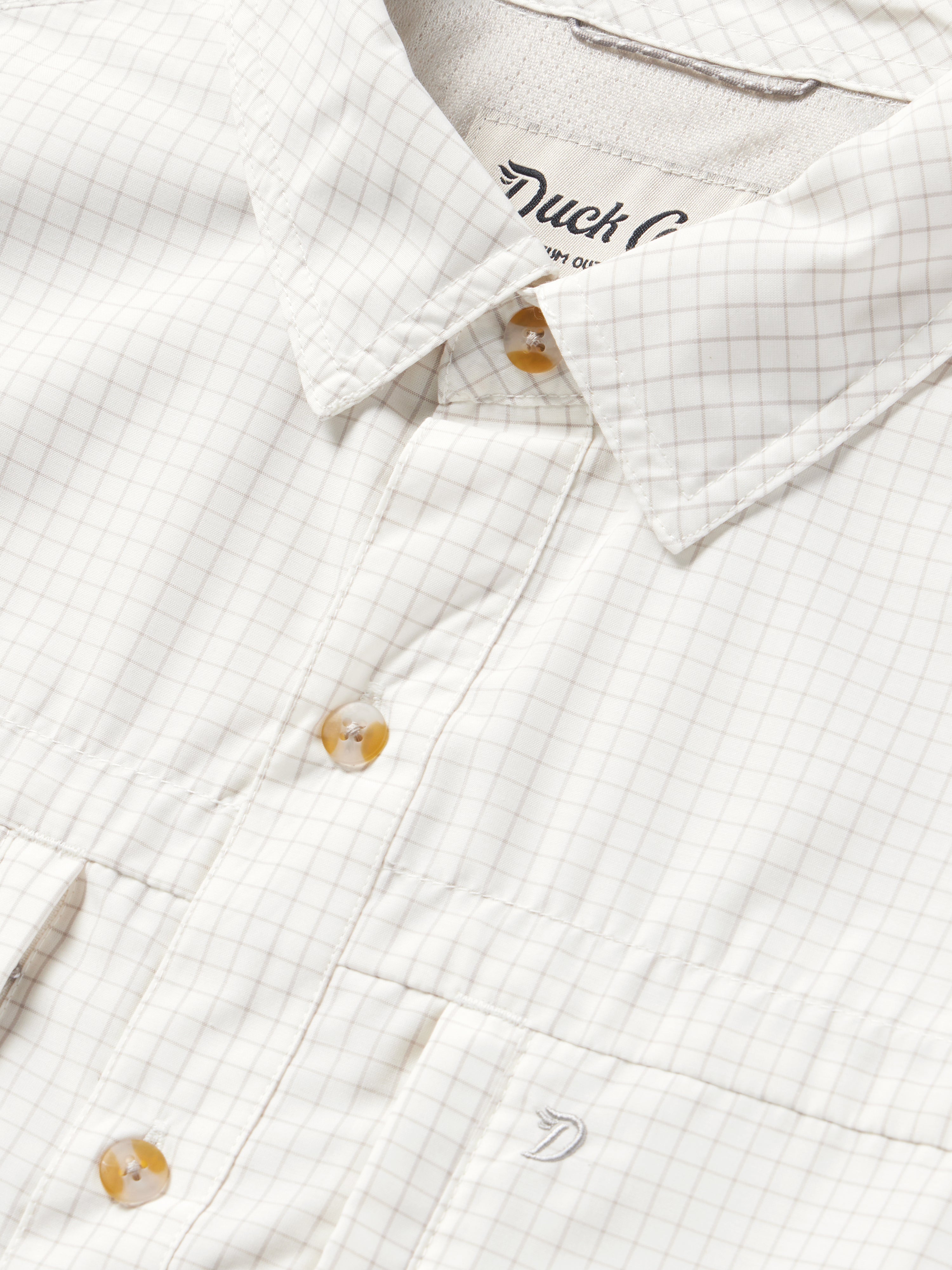M's Helm Shirt Short Sleeve - White Oyster Grid