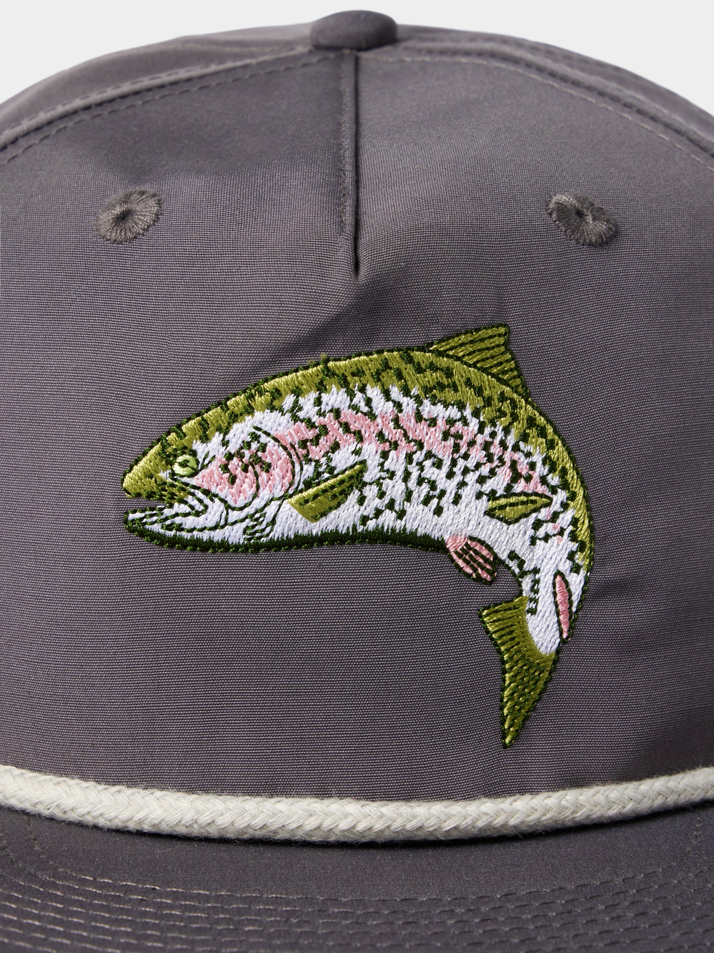 All About Trout Hat - Black Rainbow 6 Panel Hat