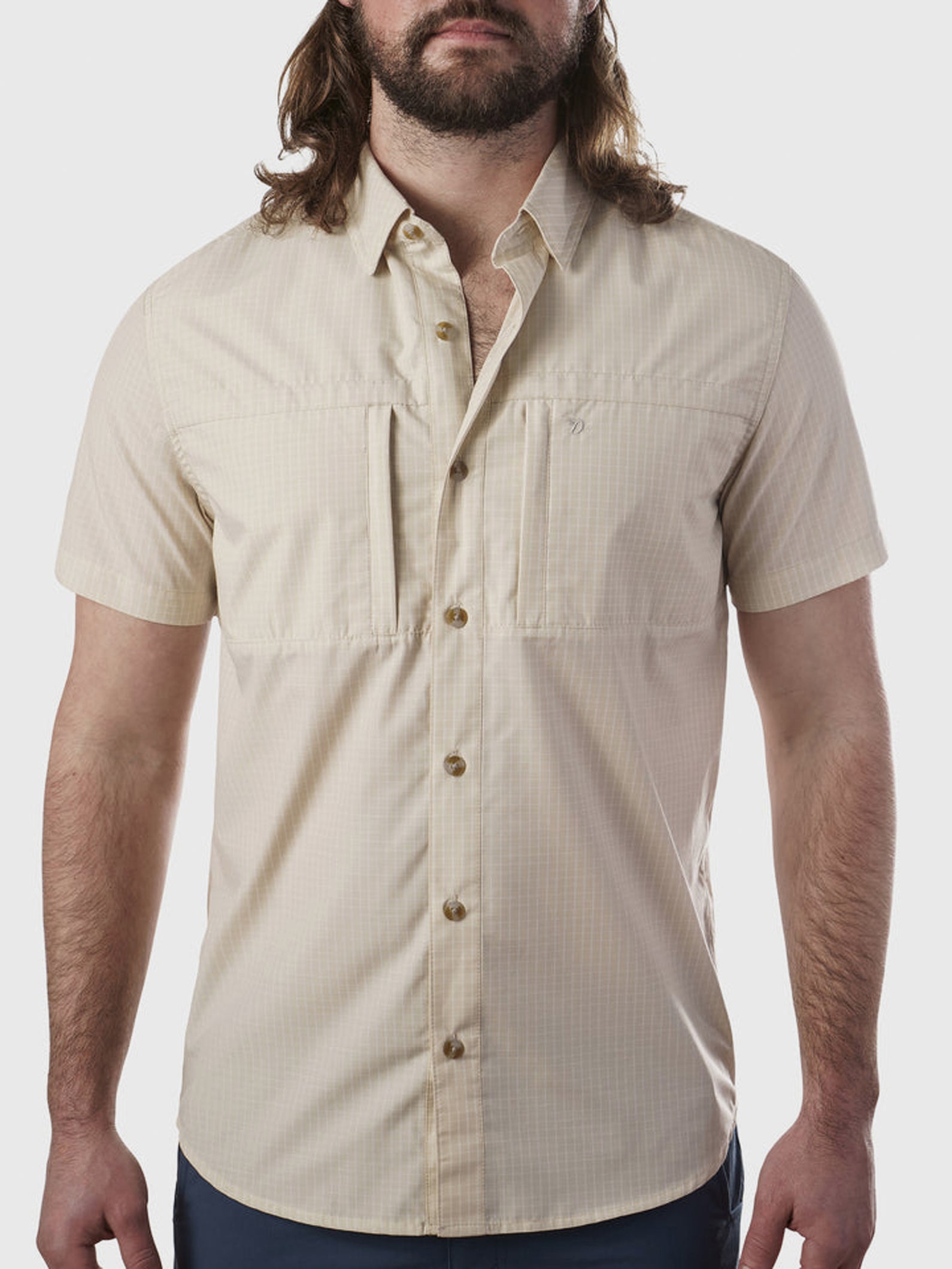 Helm Shirt Short Sleeve - Sanddollar Grid