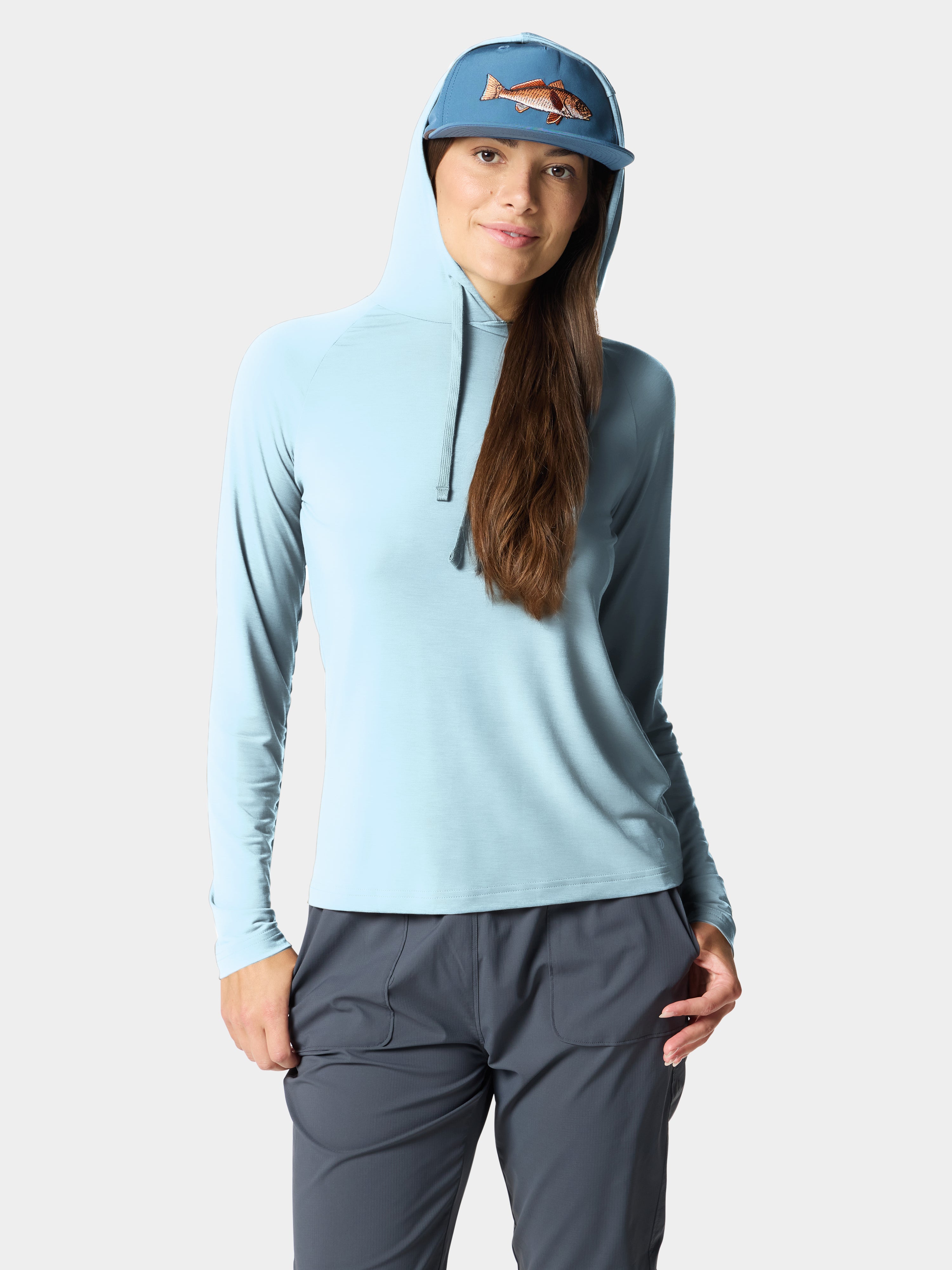 W's Lightweight Performance Hoodie - Ice Water