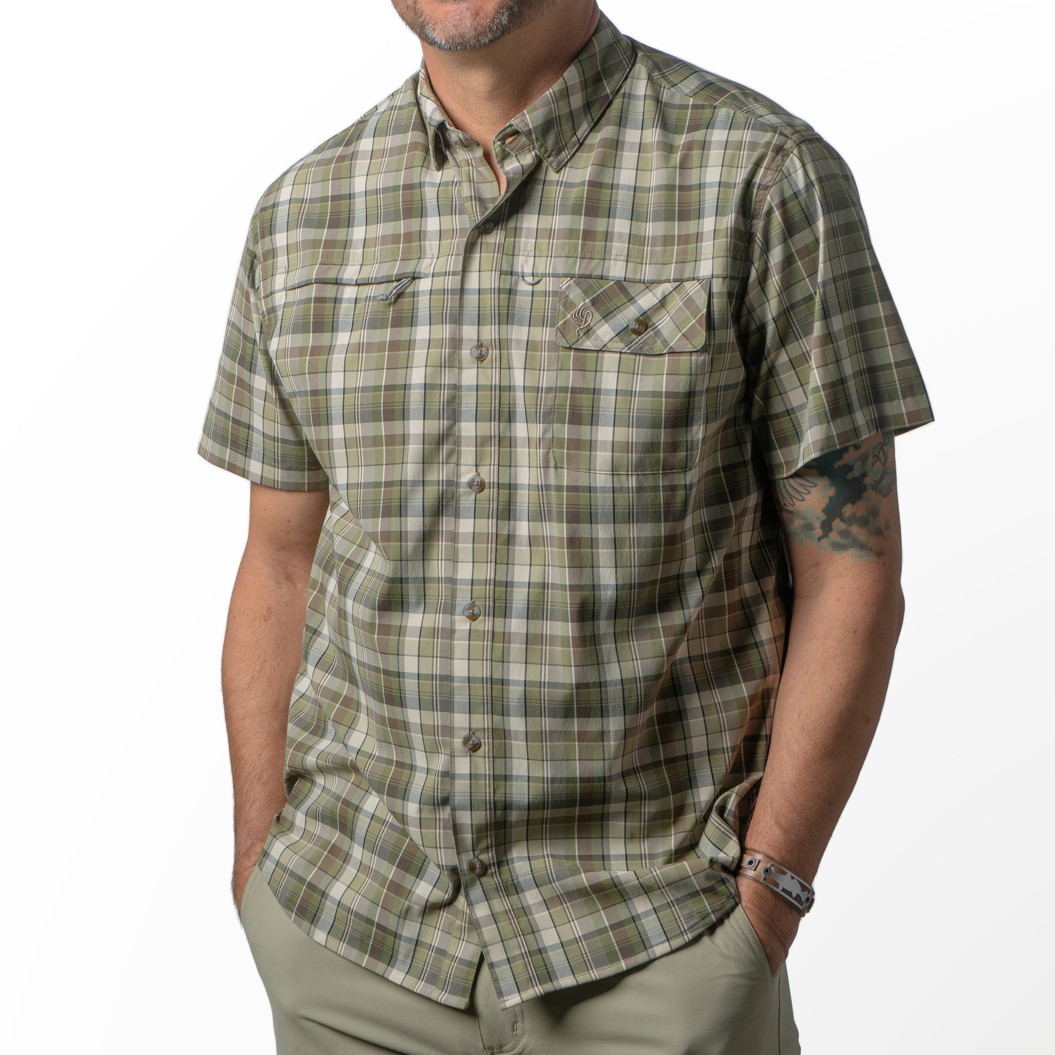 M's Signature Fishing Shirt Short Sleeve - Teton Plaid
