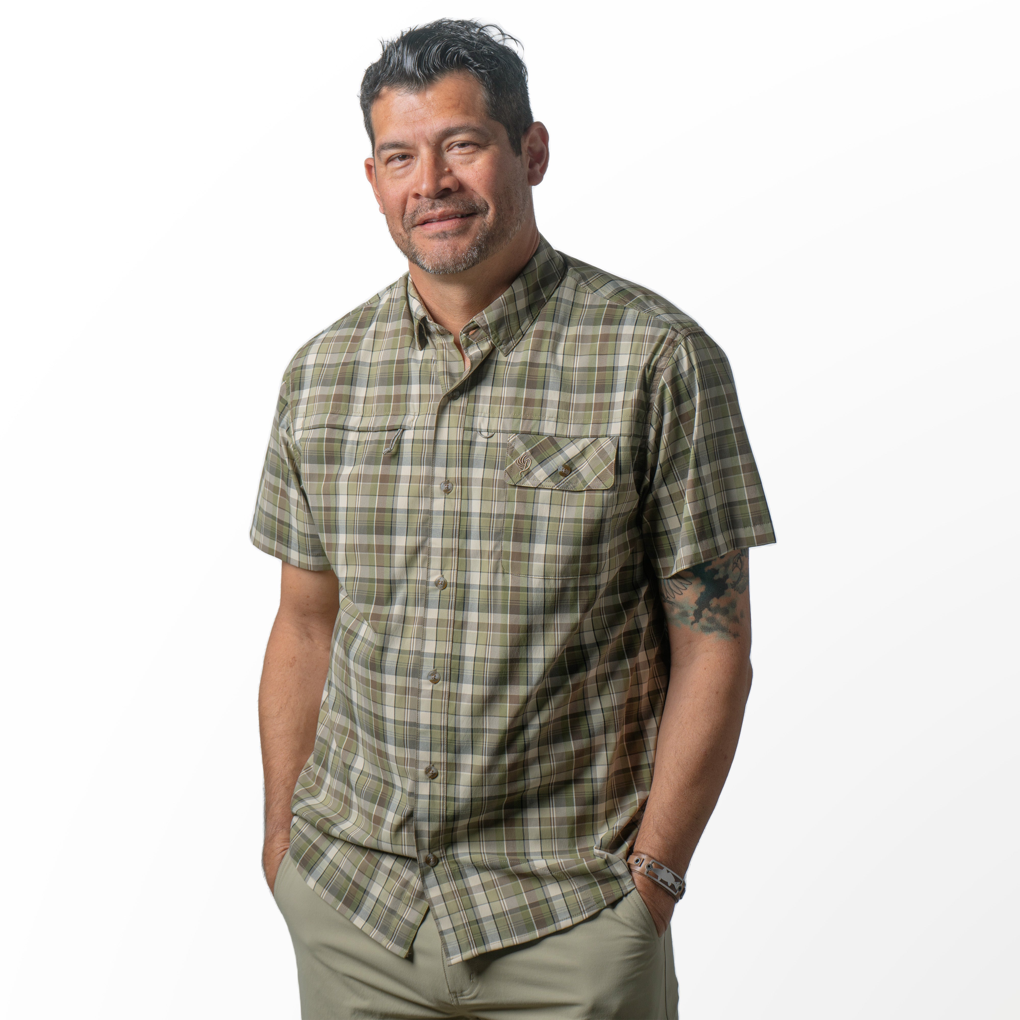 M's Signature Fishing Shirt Short Sleeve - Teton Plaid